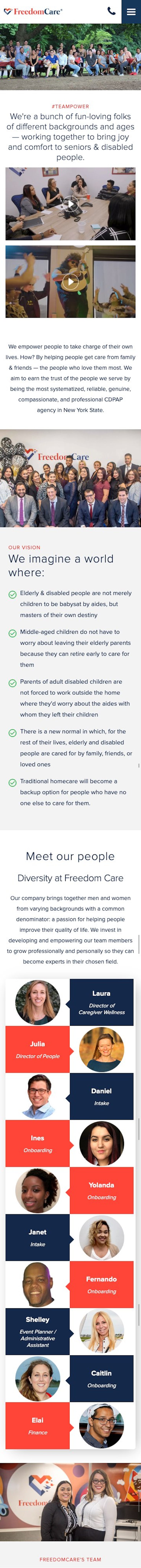 webflow project 6 - FreedomCare New York