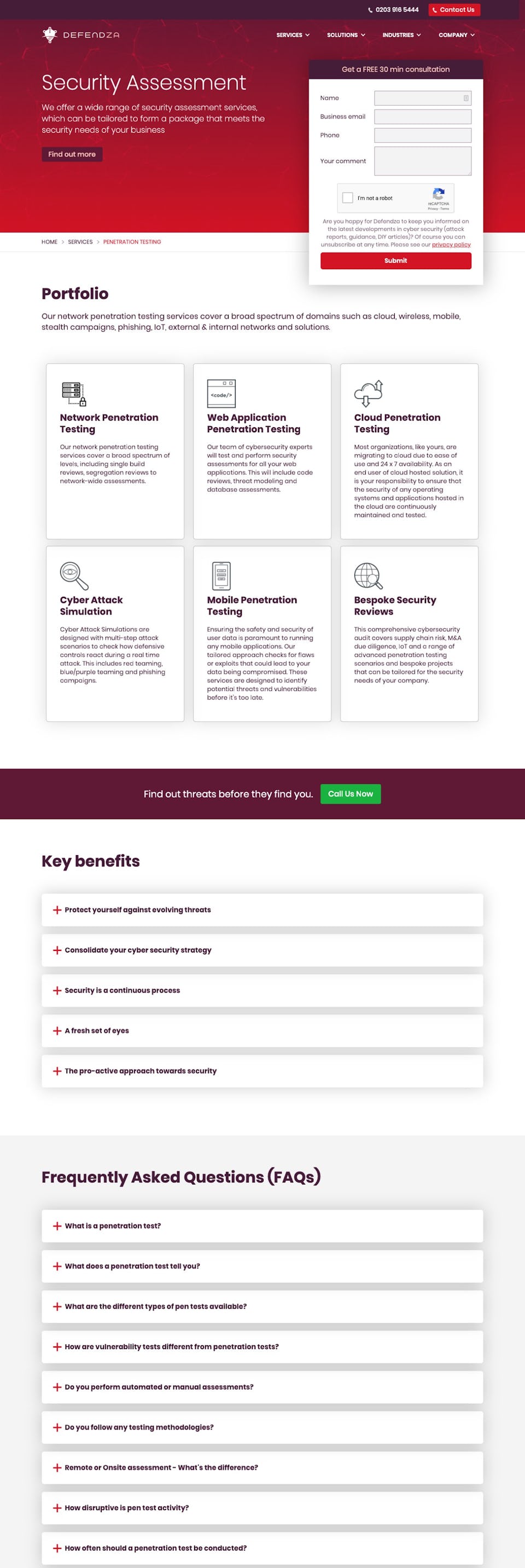 webflow project 1 - Defendza