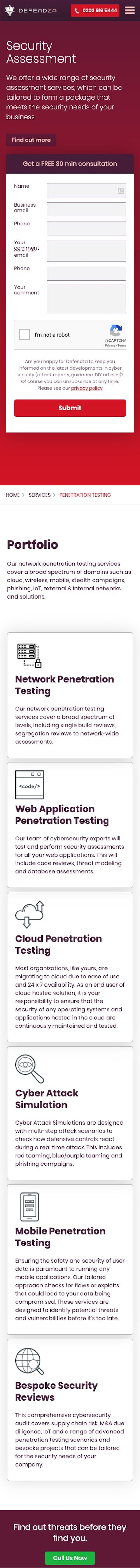 webflow project 2 - Defendza