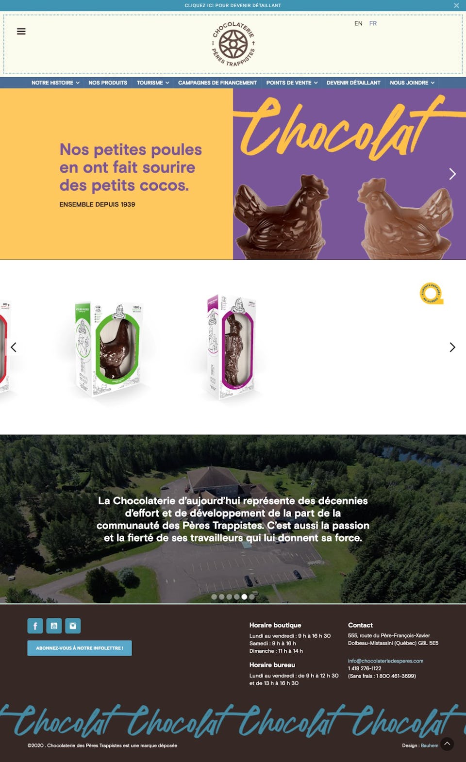 webflow project 2 - Chocolaterie des Pères Trappistes