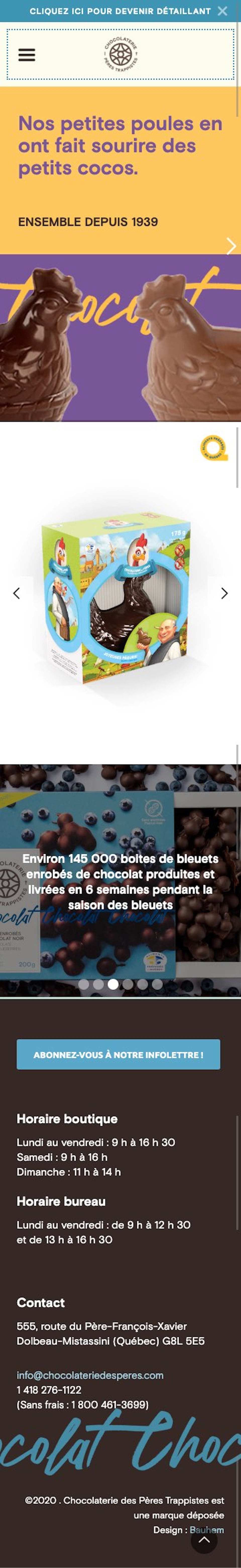 webflow project 3 - Chocolaterie des Pères Trappistes