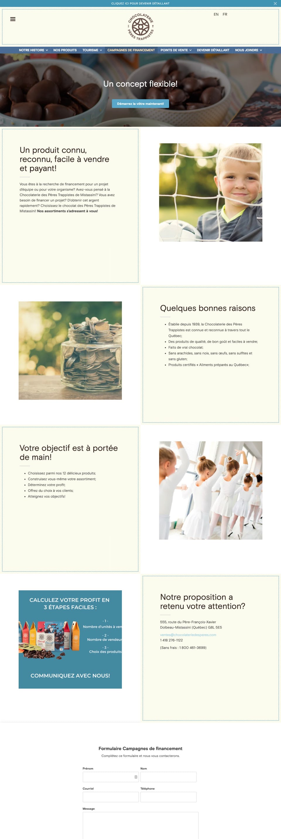 webflow project 5 - Chocolaterie des Pères Trappistes
