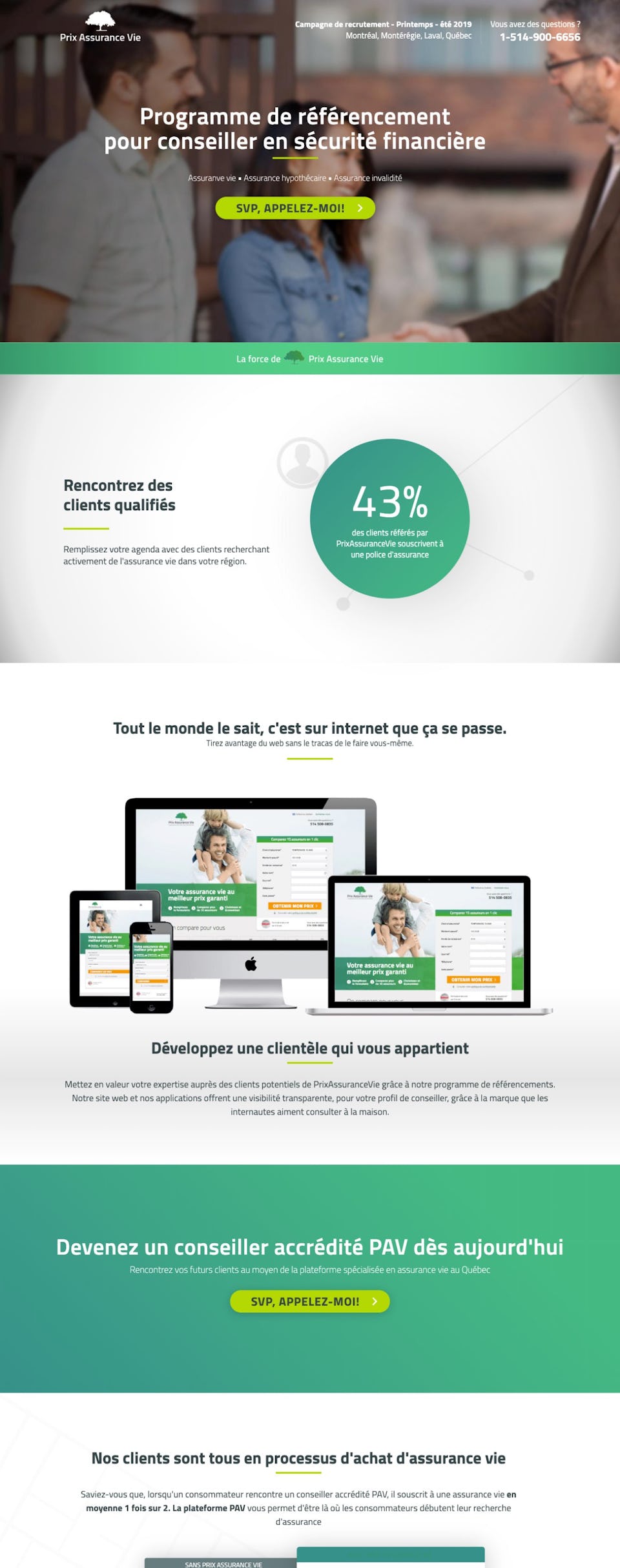 webflow project 1 - Prix Assurance Vie