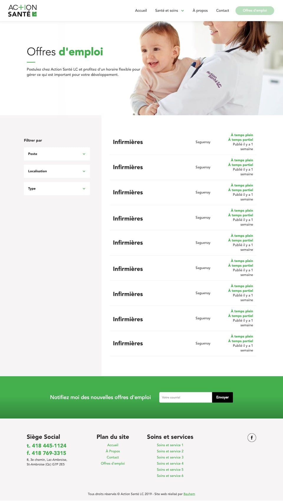 webflow project 2 - Action Santé LC