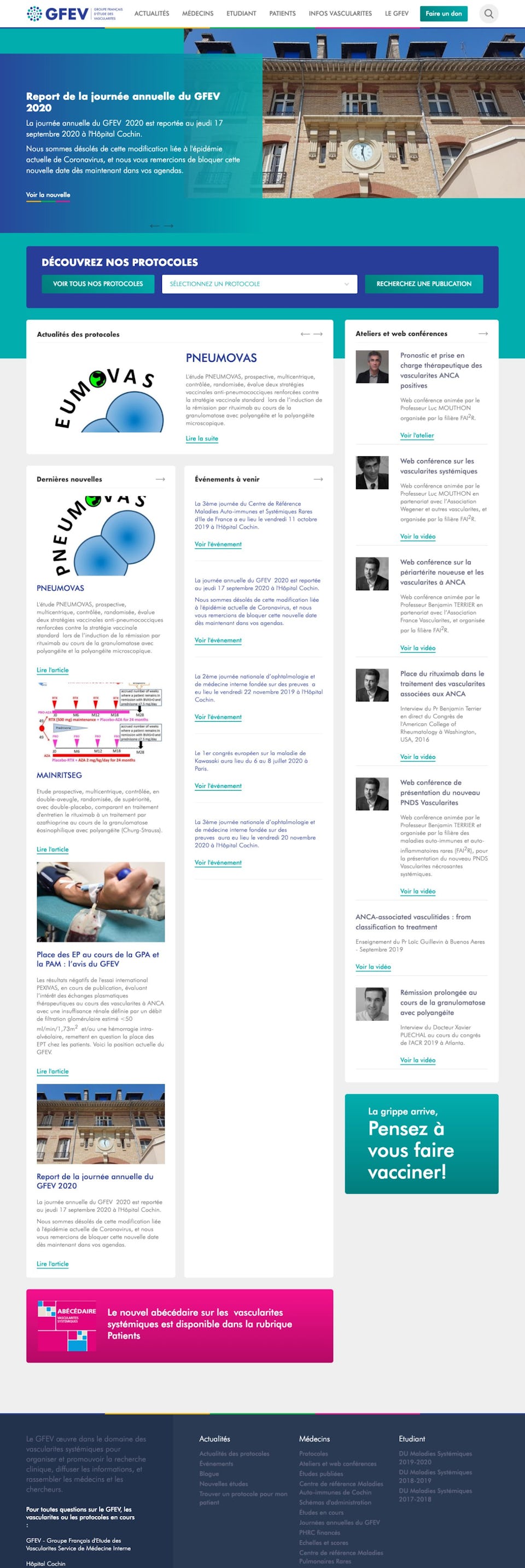 webflow project 2 - Groupe Français d'Etude des Vascularites (GFEV)