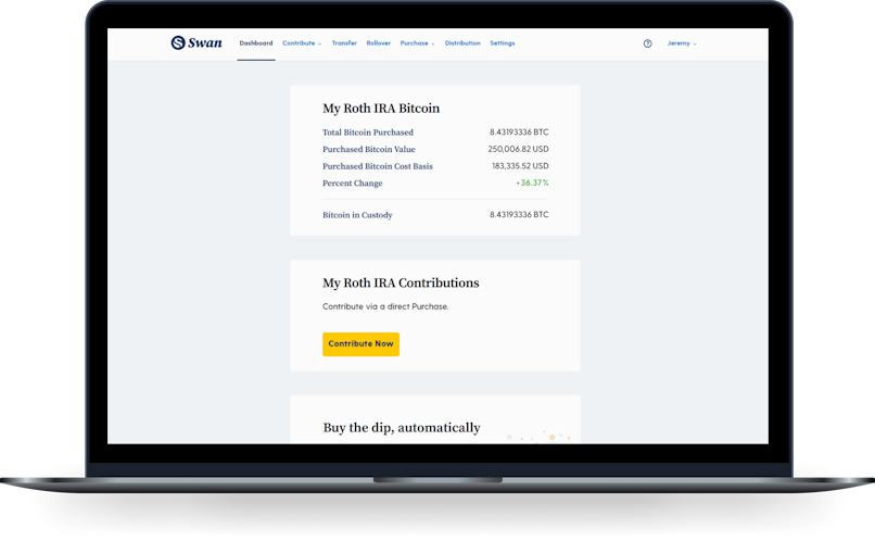 Swan IRA — {{Real Bitcoin, No Taxes<sup>*</sup>}}