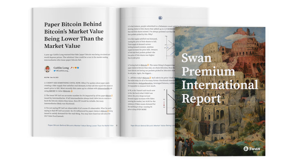 Experience Swan Premium International for FREE Swan Bitcoin