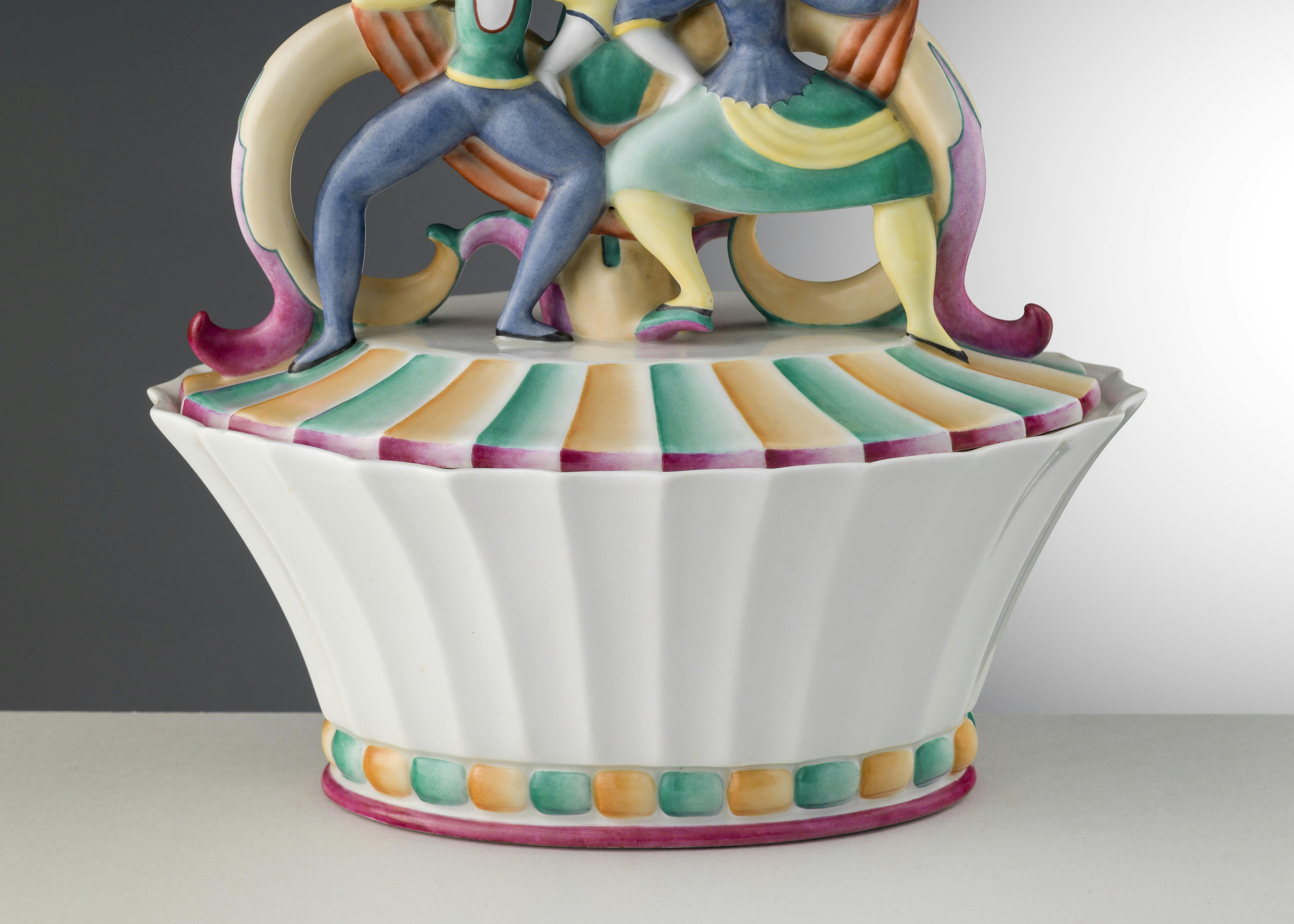 Scatola Porta Bon Bon Opera In Vetro - Con Coperchio, Elegante, Made In Italy, 18 Cm - Foto 8