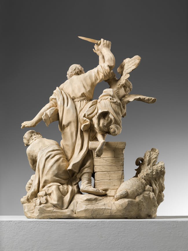 Vista posteriore del gruppo scultoreo
