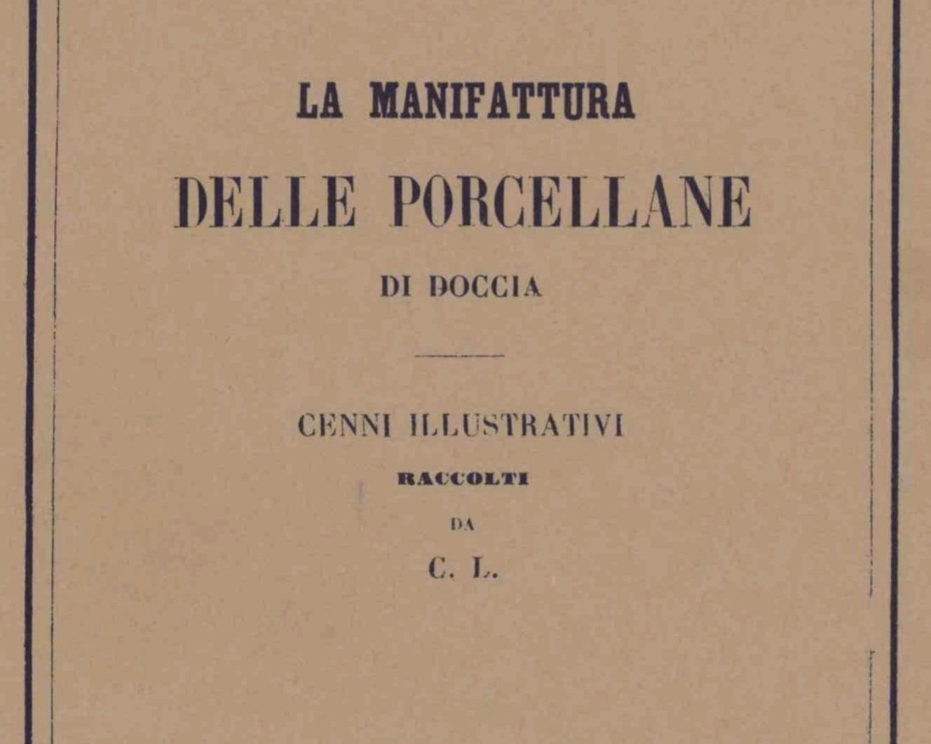 Copertina dell'opuscolo stampato nel 1861