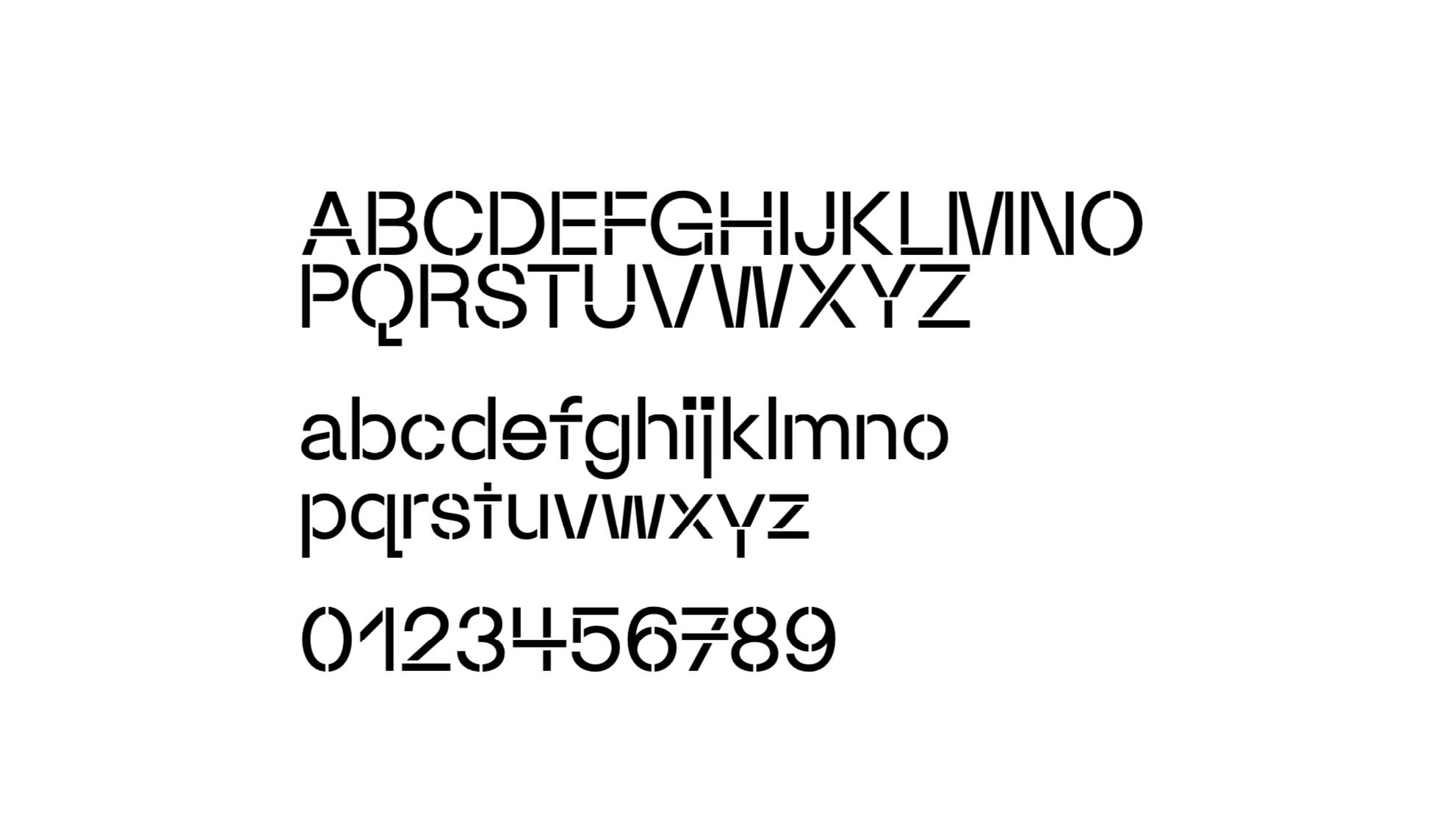 Lettere e numeri in versione stencil