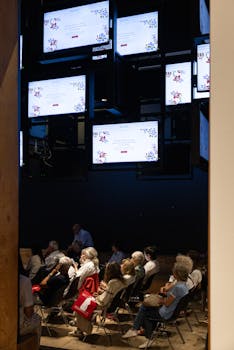 Una vista della sala Agorà durante la conferenza stampa