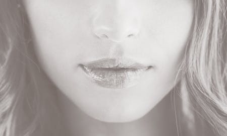 Closeup of a woman's lips emphasizing Radiesse in Nashville.