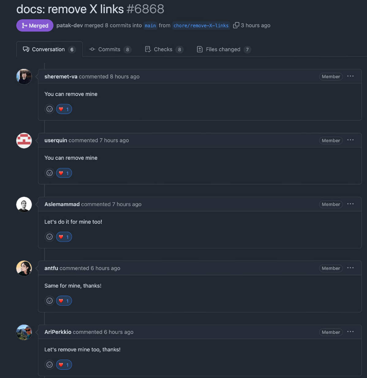 I mainteiner di vite stanno rimuovendo i propri link di X
