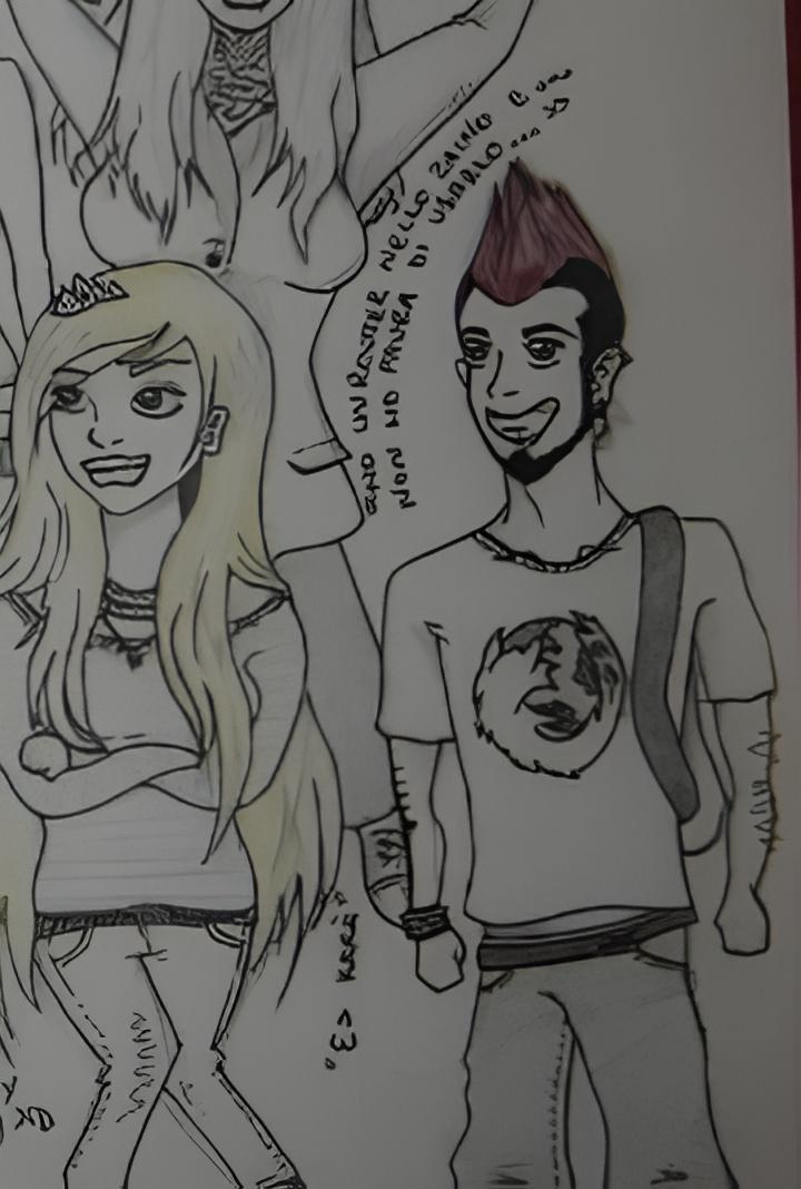 Mi disegnavano con un una maglietta Firefox (che poi mi hanno davvero regalato) e in spalla uno zainetto con dentro (per qualche ragione) un router.