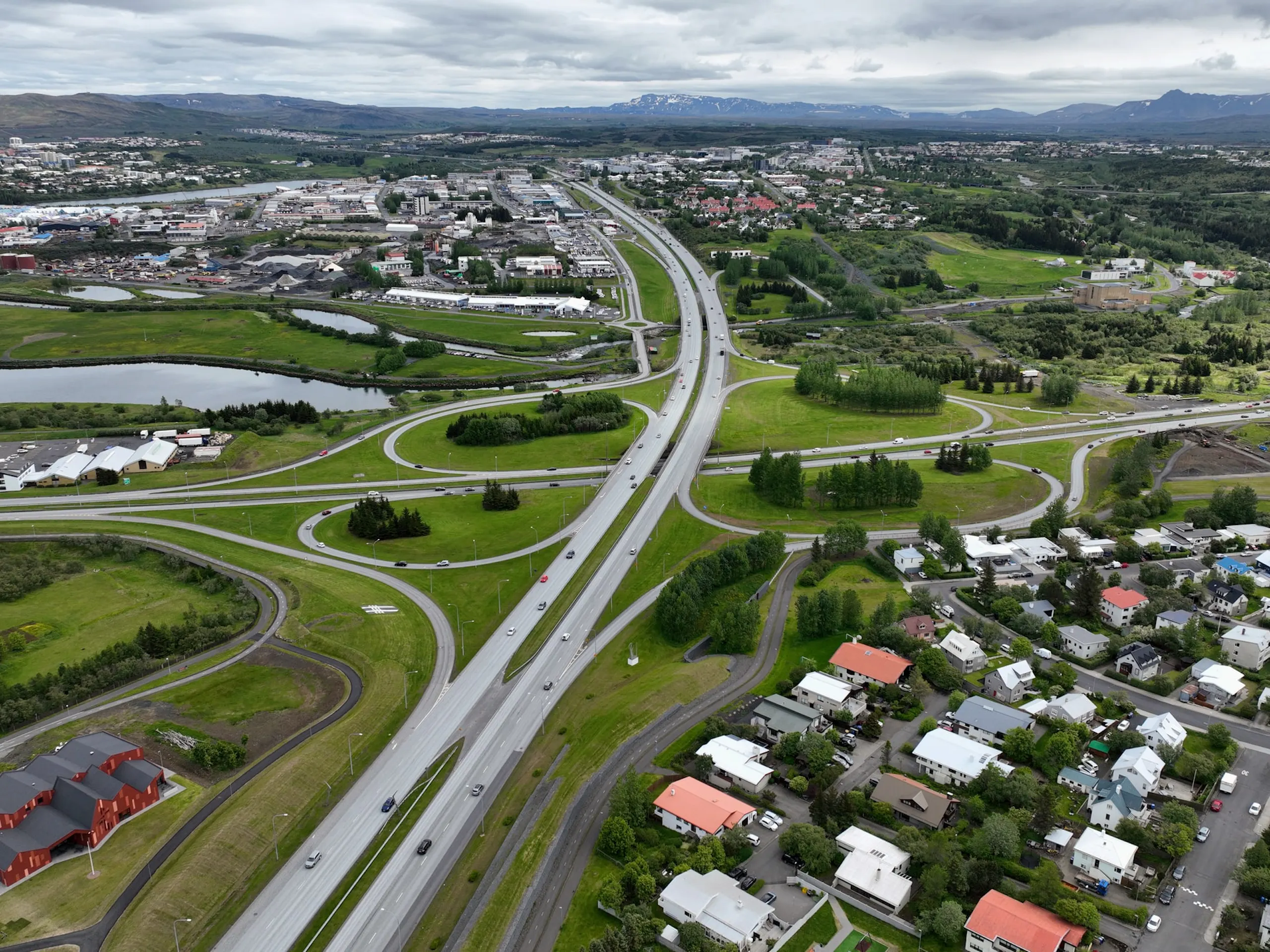 Loftmynd af Reykjavík austur