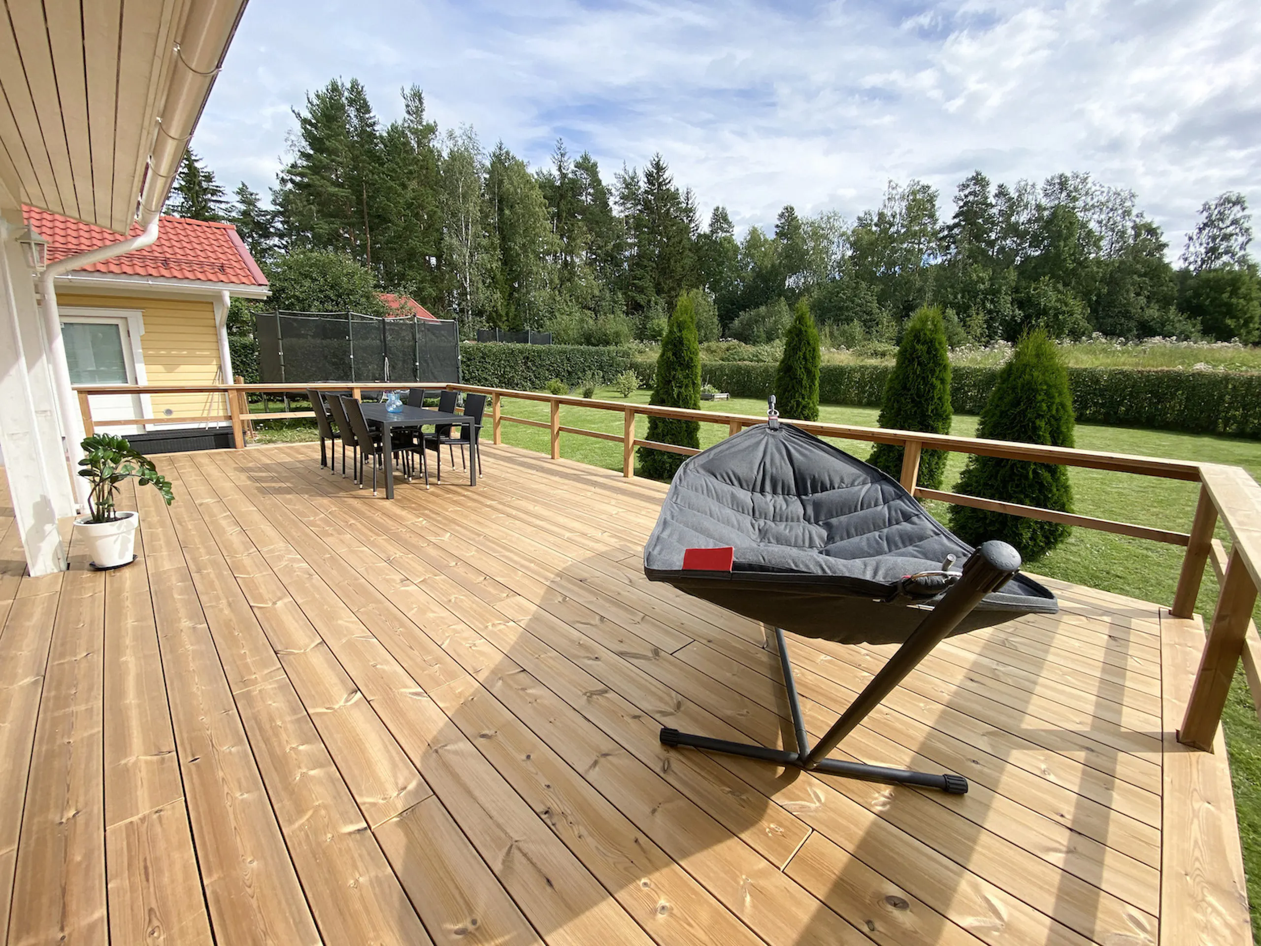 Fallegur, ljós viðarpallur