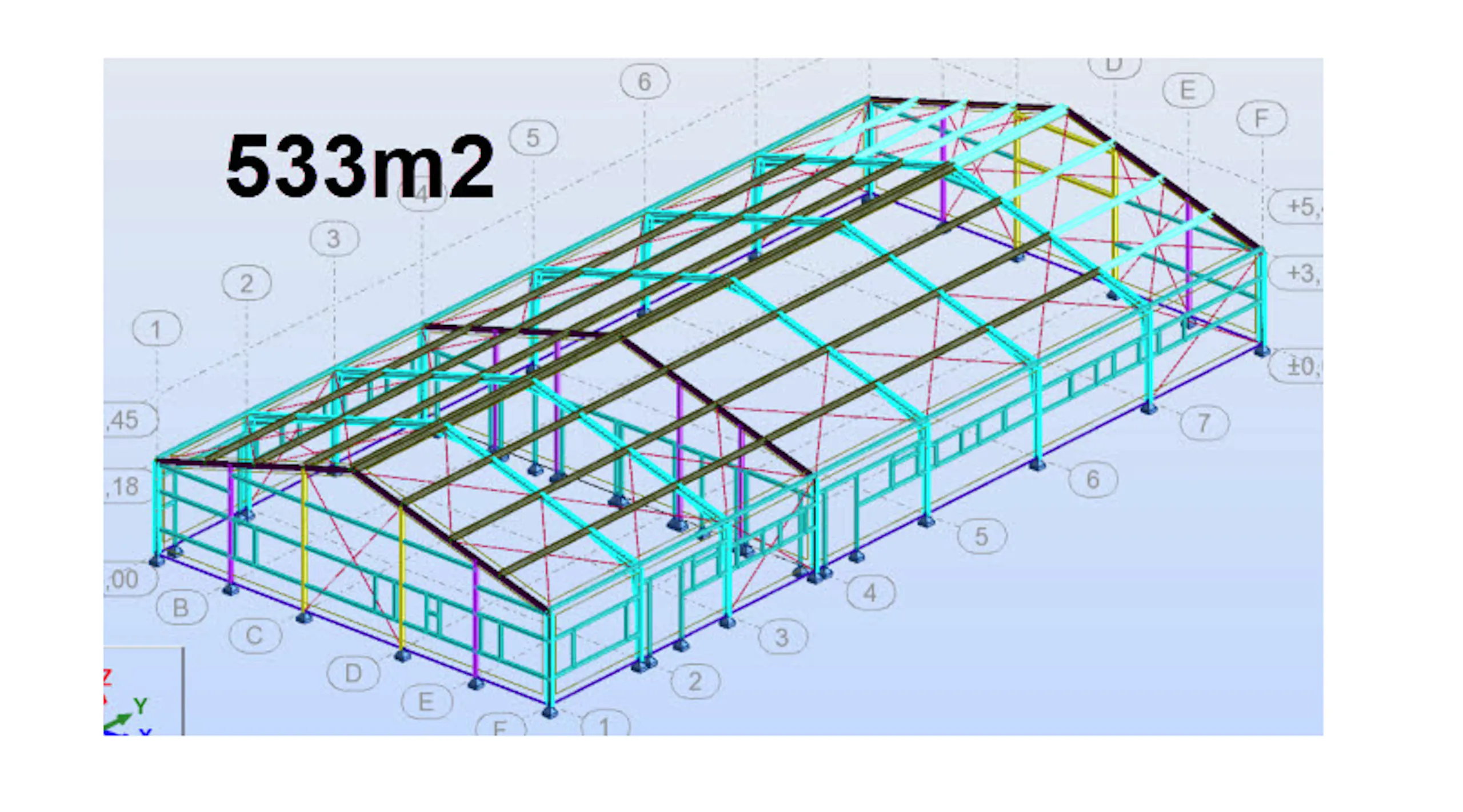 533 m2 stálgrindarhús frá BYKO