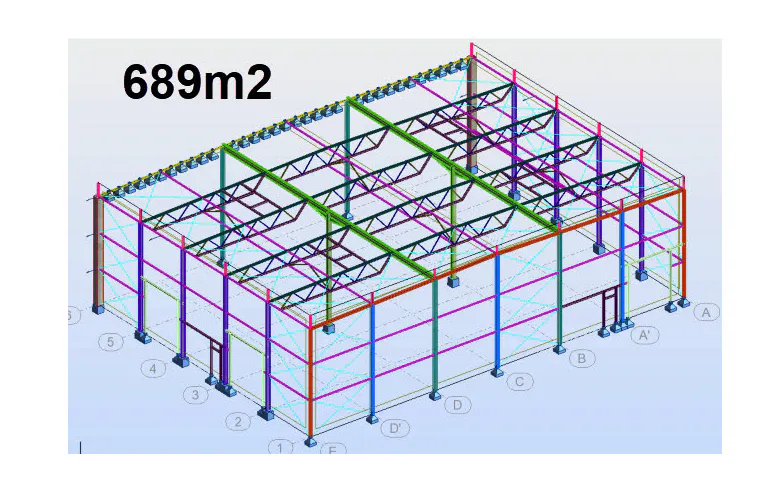 689 m2 stálgrindarhús frá BYKO