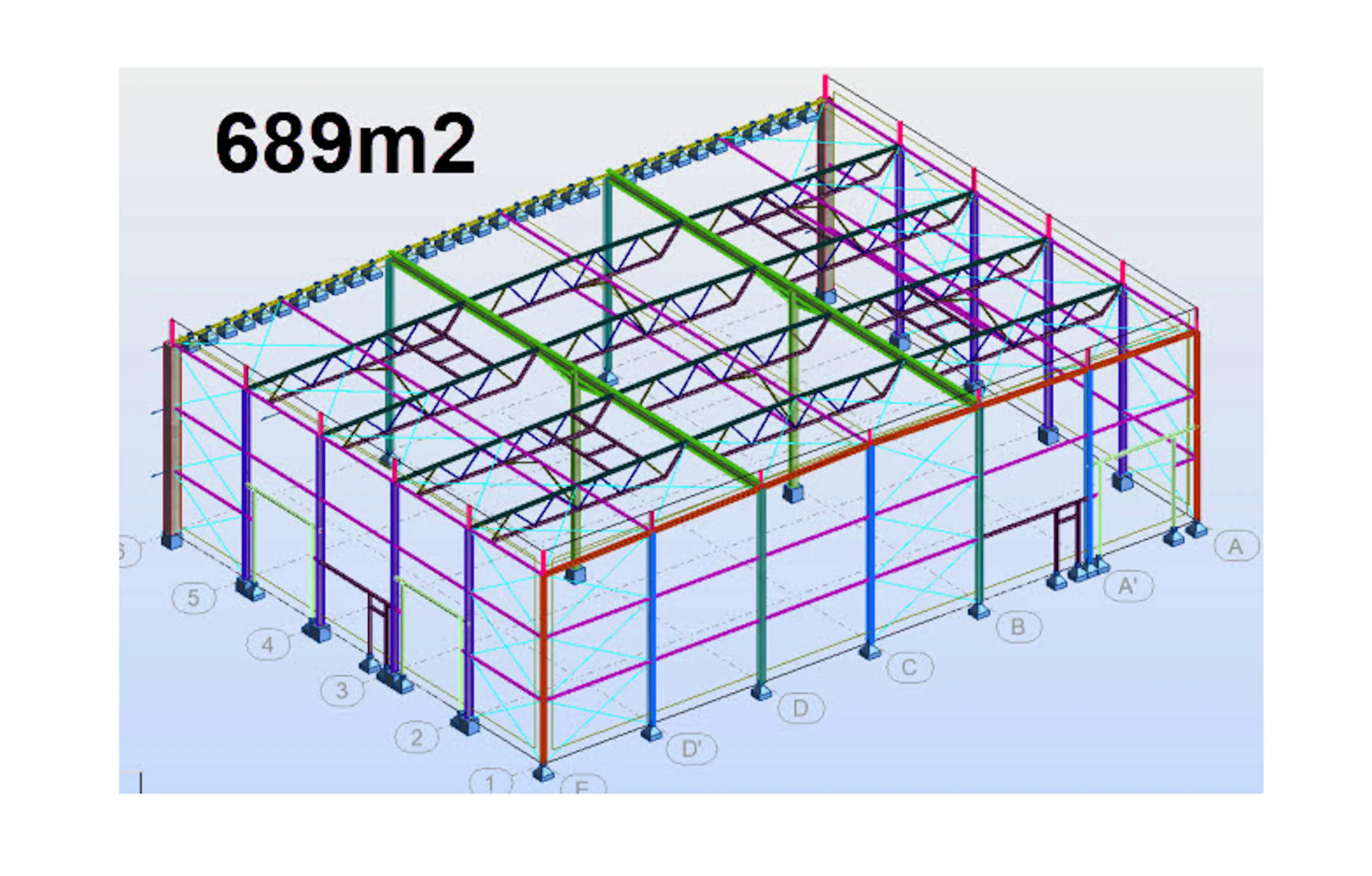 689 m2 stálgrindarhús frá BYKO
