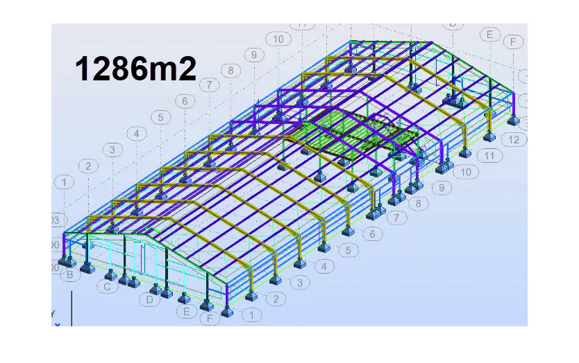 1.286 m2 stálgrindarhús frá BYKO