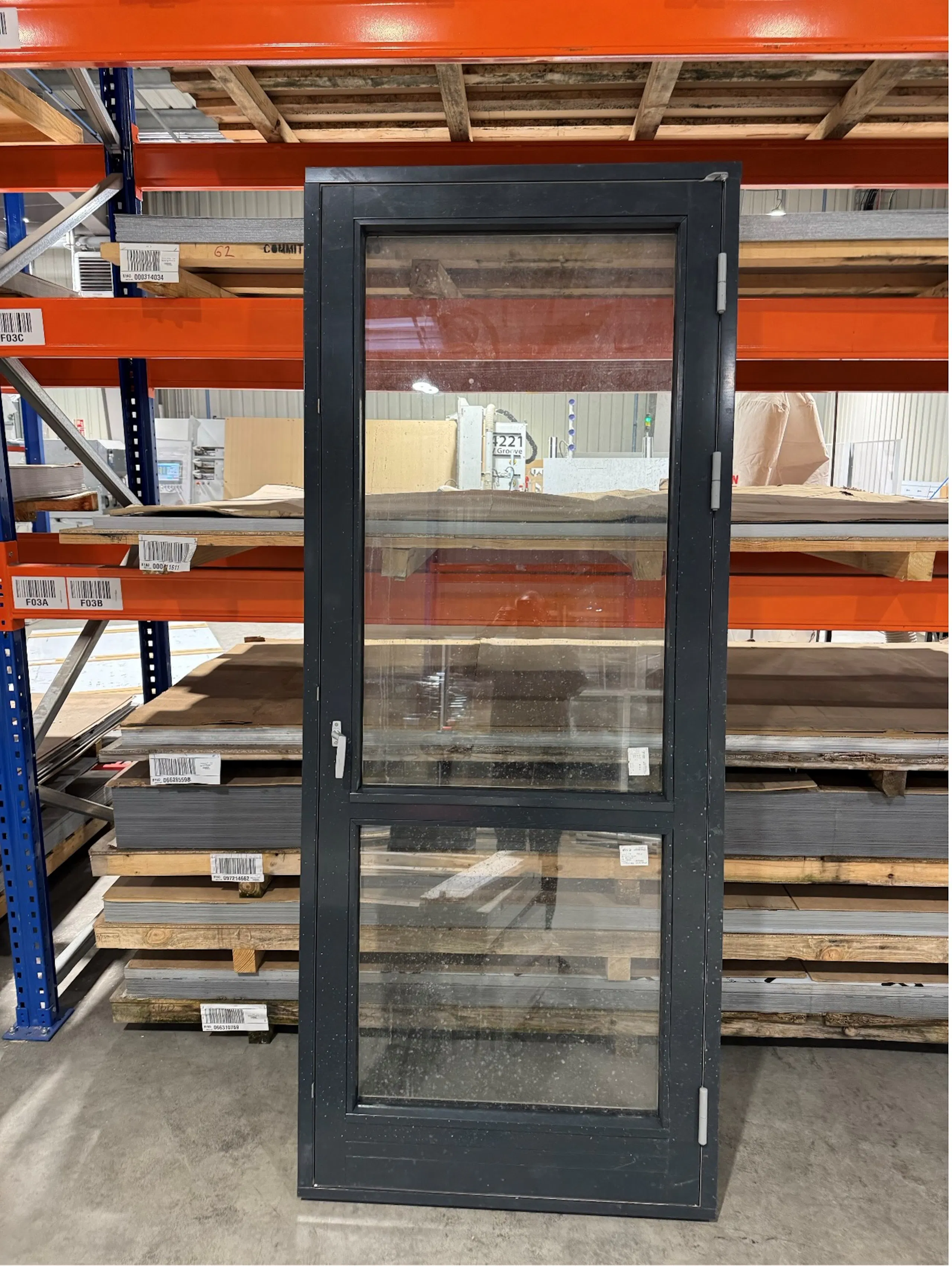 Timbur-ál svalahurð