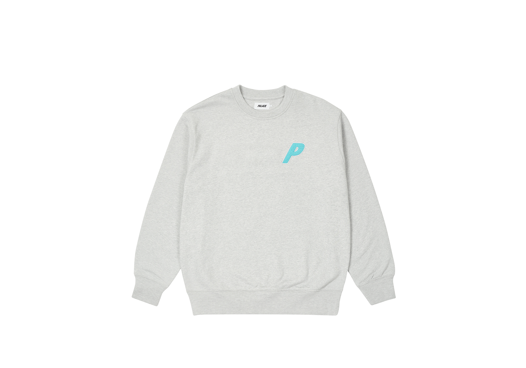 ★2023SS★Palace Fleece Tri-Ferg Crew Palace Fleece Tri-Ferg Crew Grey Marl Men's - SS23 - US