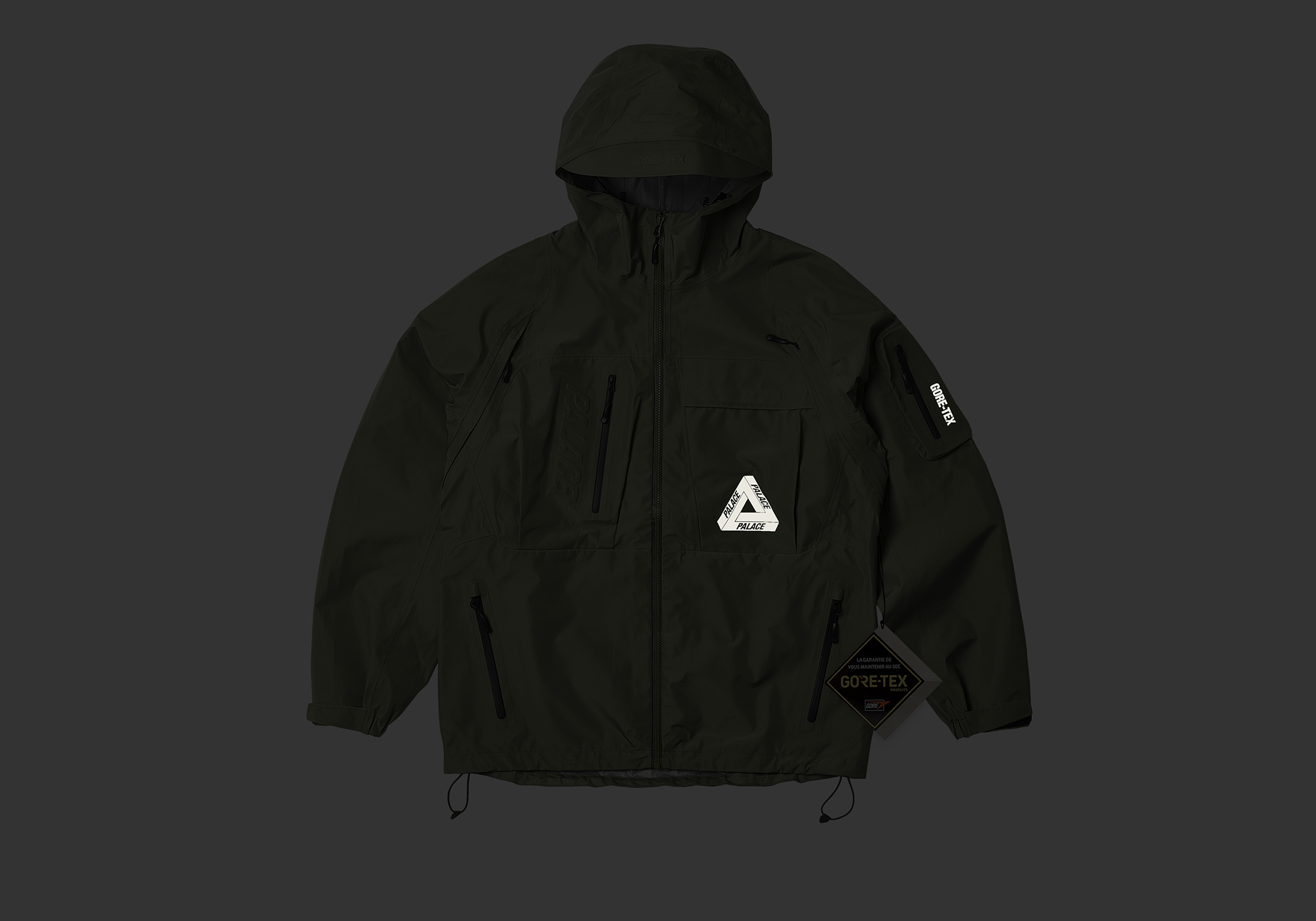 ジャケット・アウター palace gore-tex cargo jacket 23ss black THE FOURHEADS | PALACE GORE-TEX CARGO JACKET/ BOTTOM (Black