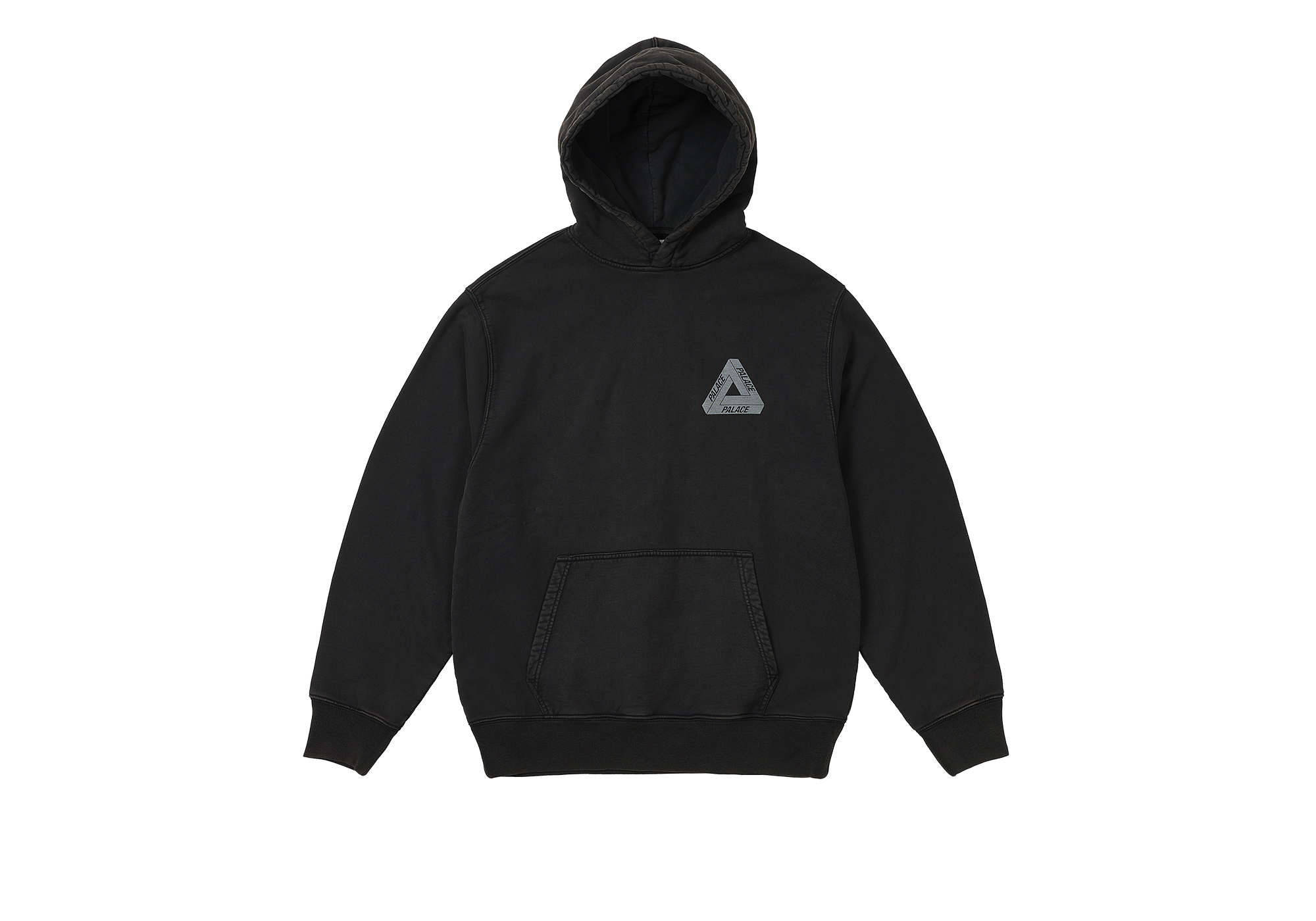 【Palace】 Pigment Wash Tri-Ferg Zip Hood Black Track Hood Black - Autumn 2023 - Palace Community