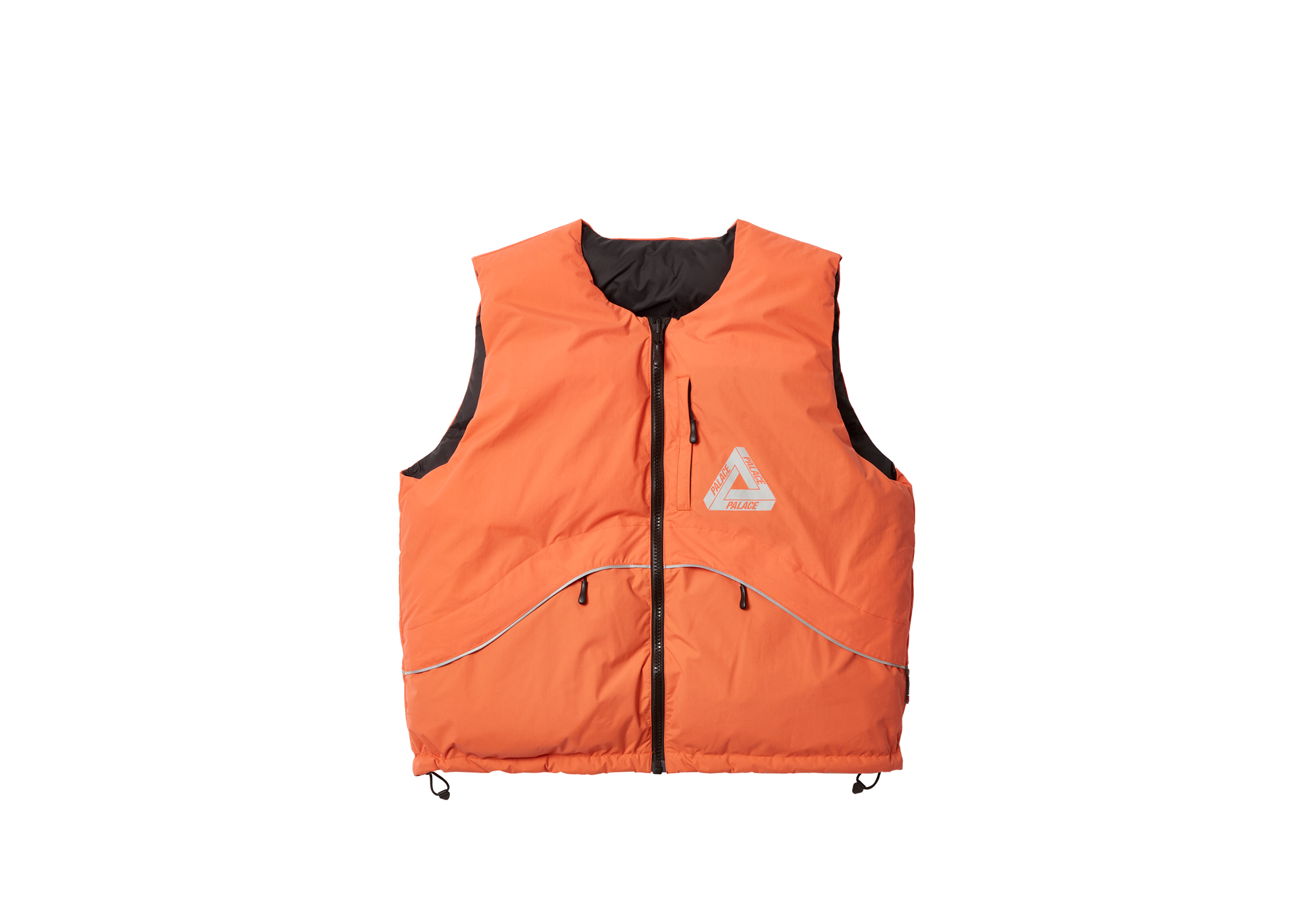 Buy Palace P-Tech Reversible Puffa Vest 'Black' - P25JK082