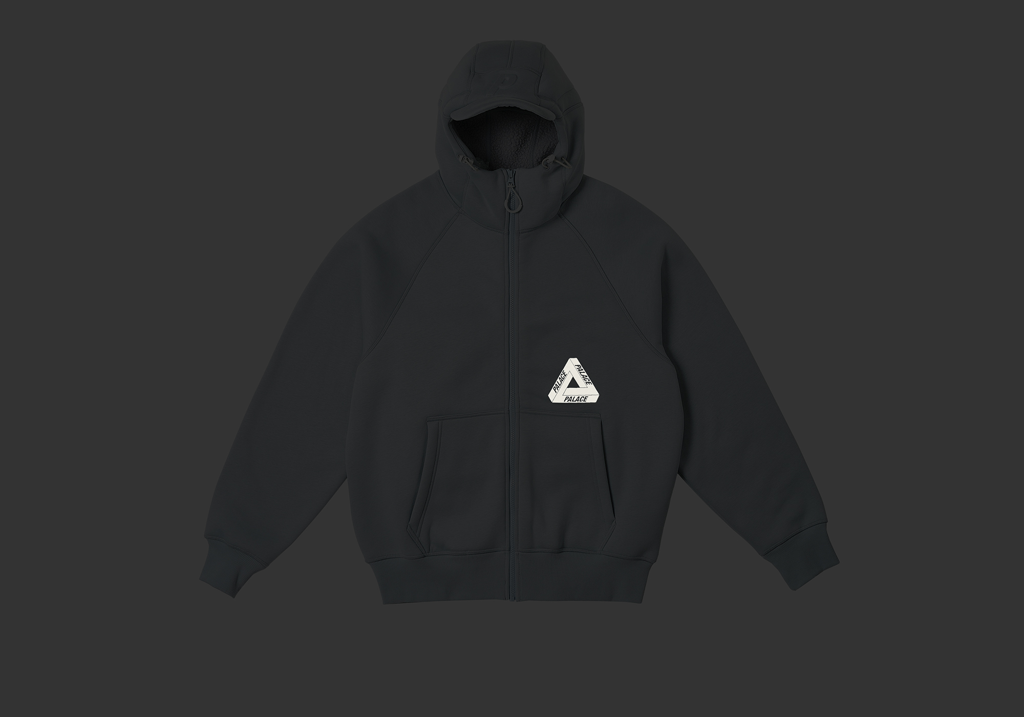 Thermal Bonded Cap Hood Black - Winter 2024 - Palace Community