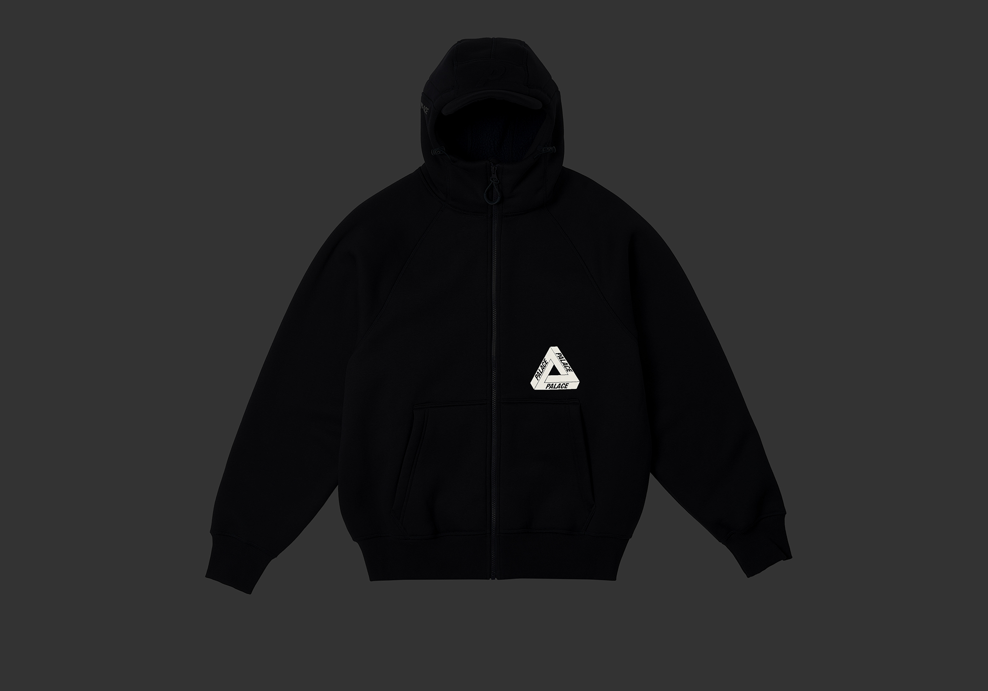 ジャケット・アウター PALACE THERMAL BONDED CAP HOOD BLACK Palace Thermal Bonded Cap Hood Black
