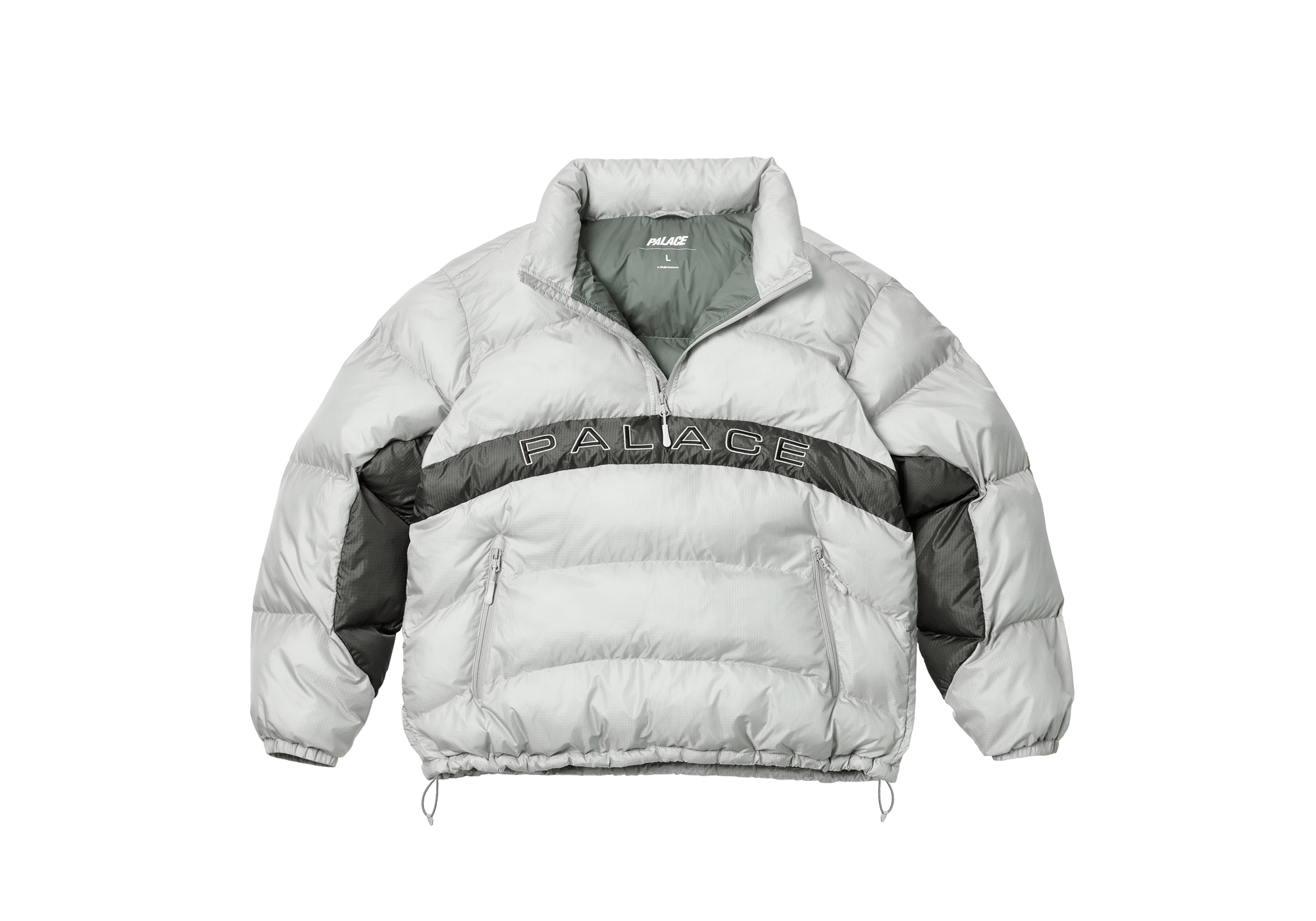 ジャケット・アウター PALACE RIPSTOP ARC PUFFA GRAY Palace Ripstop Arc Puffer Jacket Grey Men's - FW23 - US