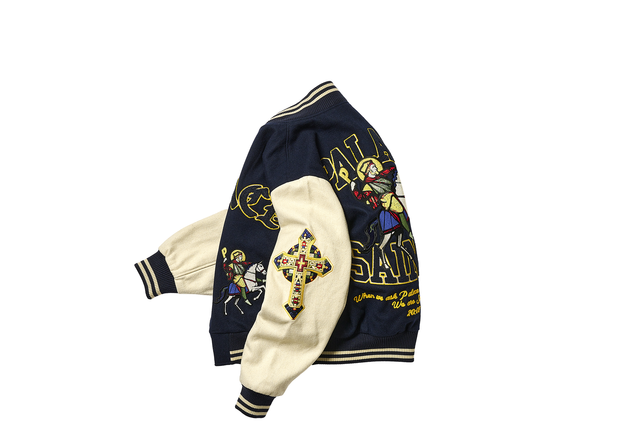 ★24SS 大人気★PALACE Saints Crew ☆24SS 入手困難☆PALACE Saints Varsity Jacket (Palace