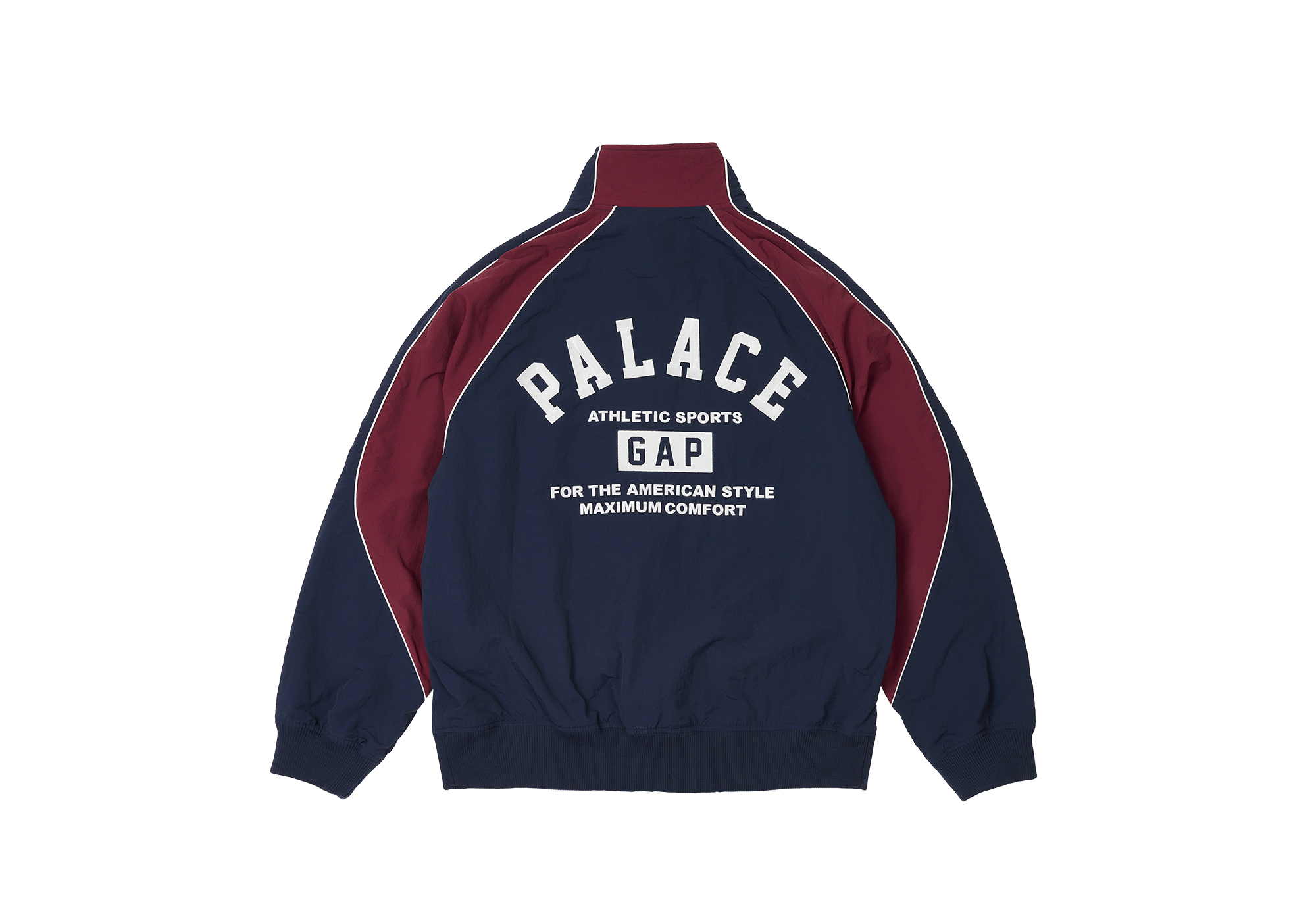 【Palace x Gap】 Nylon Track Bottom Navy Red 24SS PALACE Straight Pants x Gap Nylon Track Bottom Navy Red S