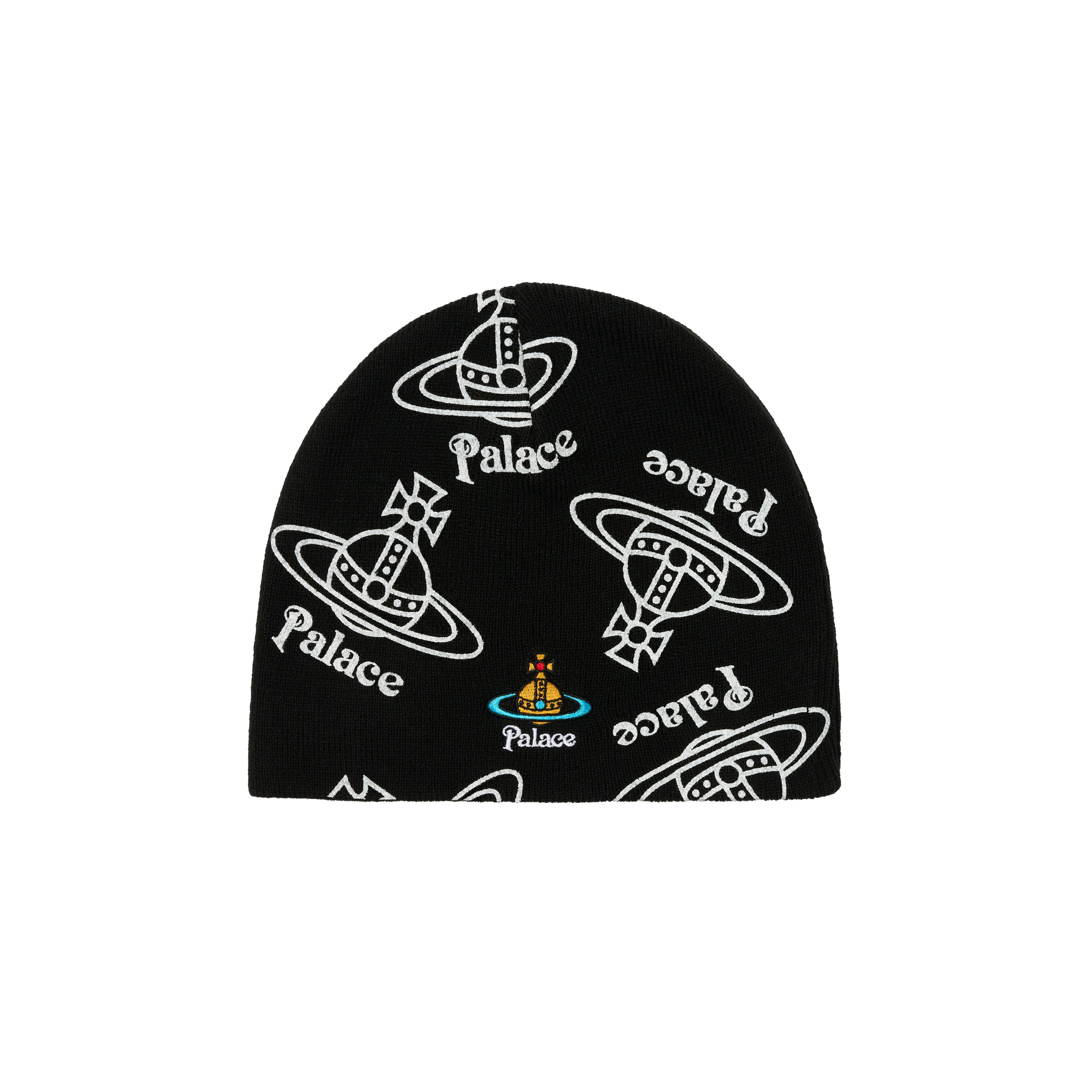 PALACE VIVIENNE WESTWOOD JERSEY BEANIE 黒 Palace x Vivienne Westwood Jersey Beanie Black - FW24 - US
