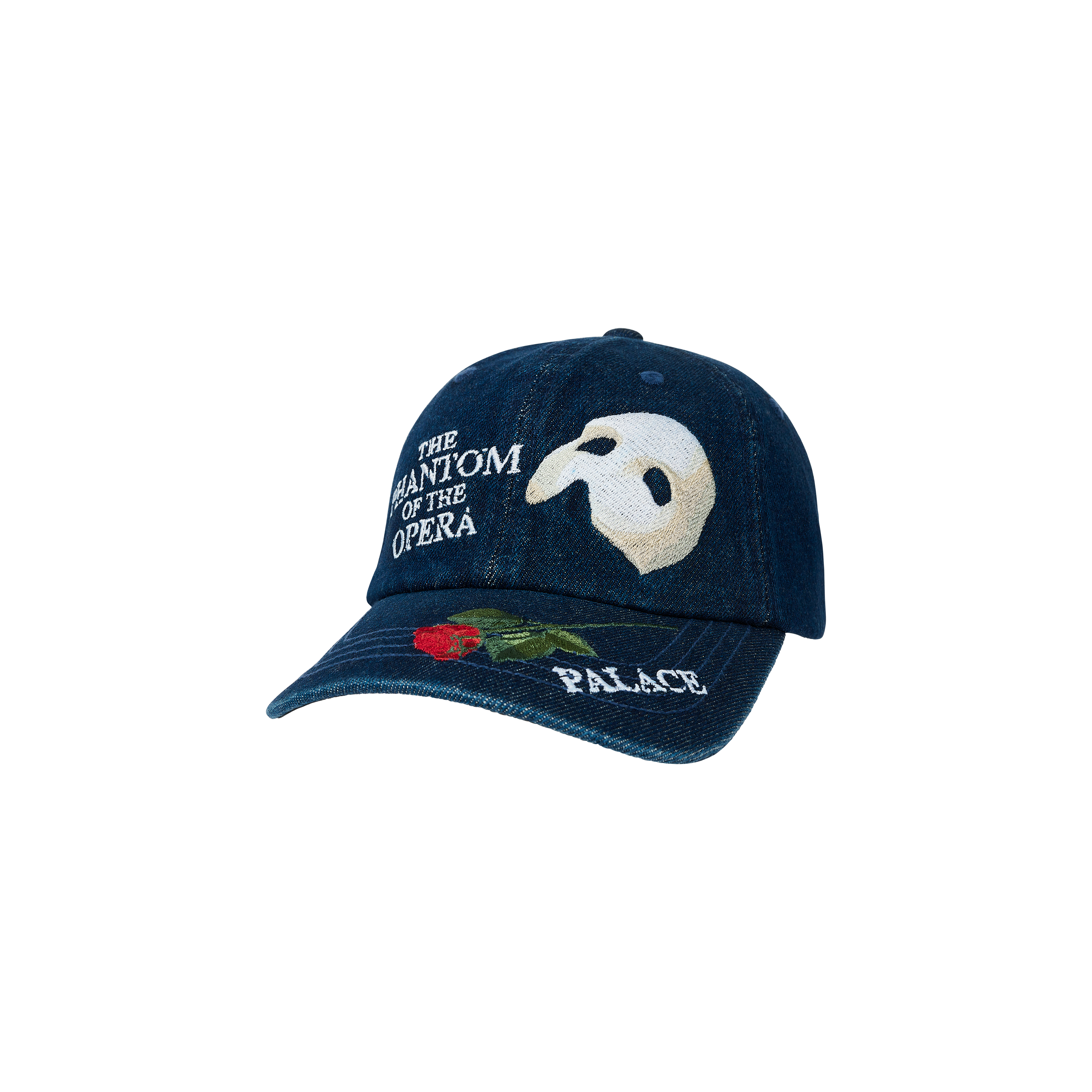 帽子 palace phantom of the opera 6 panel cap Palace Phantom Of The Opera 6-Panel Black Denim Men's - FW24