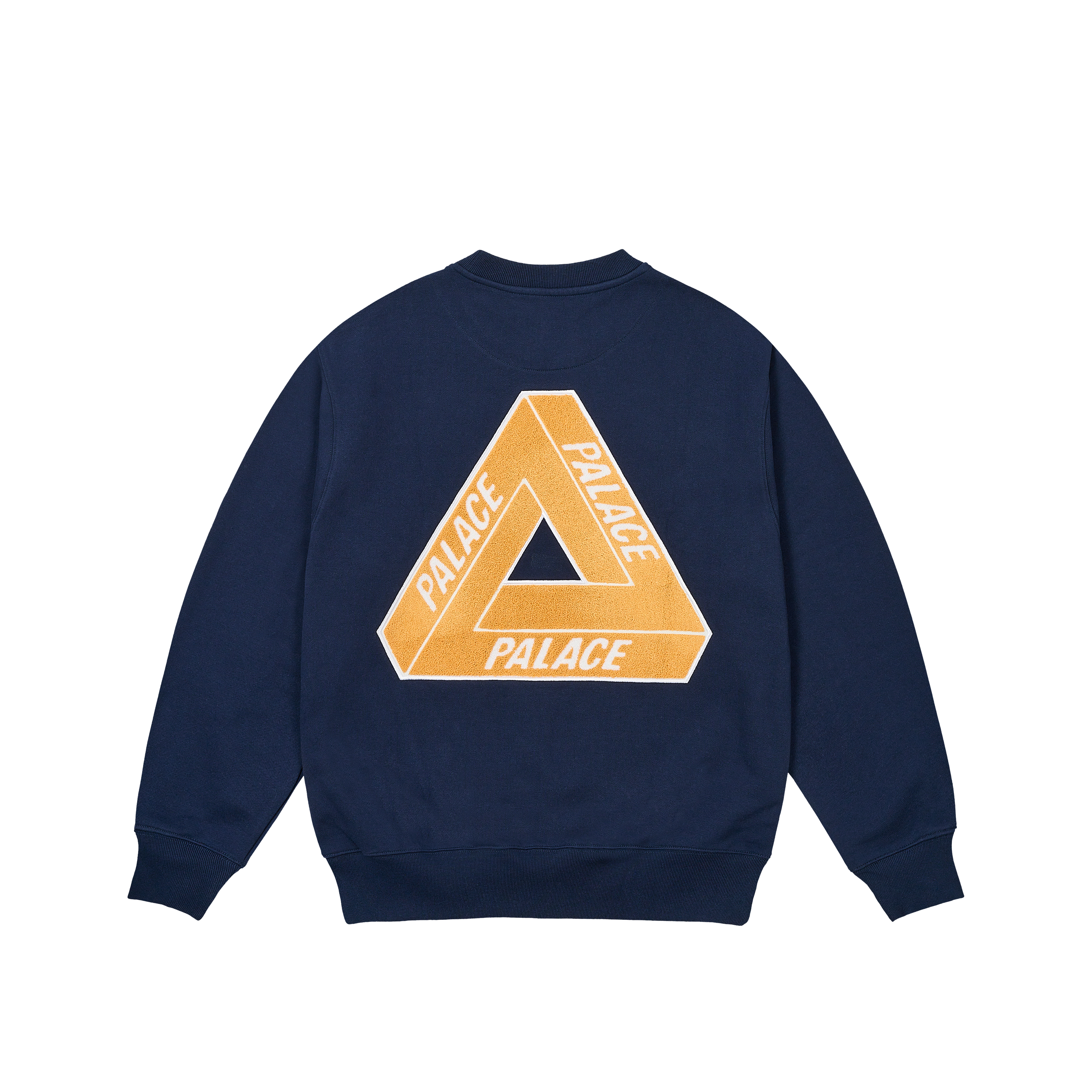 【Palace】 Chenille Tri-Ferg Crew Grey Marl Palace Skateboard Tri-Chenille Hood Heather Grey Men's M