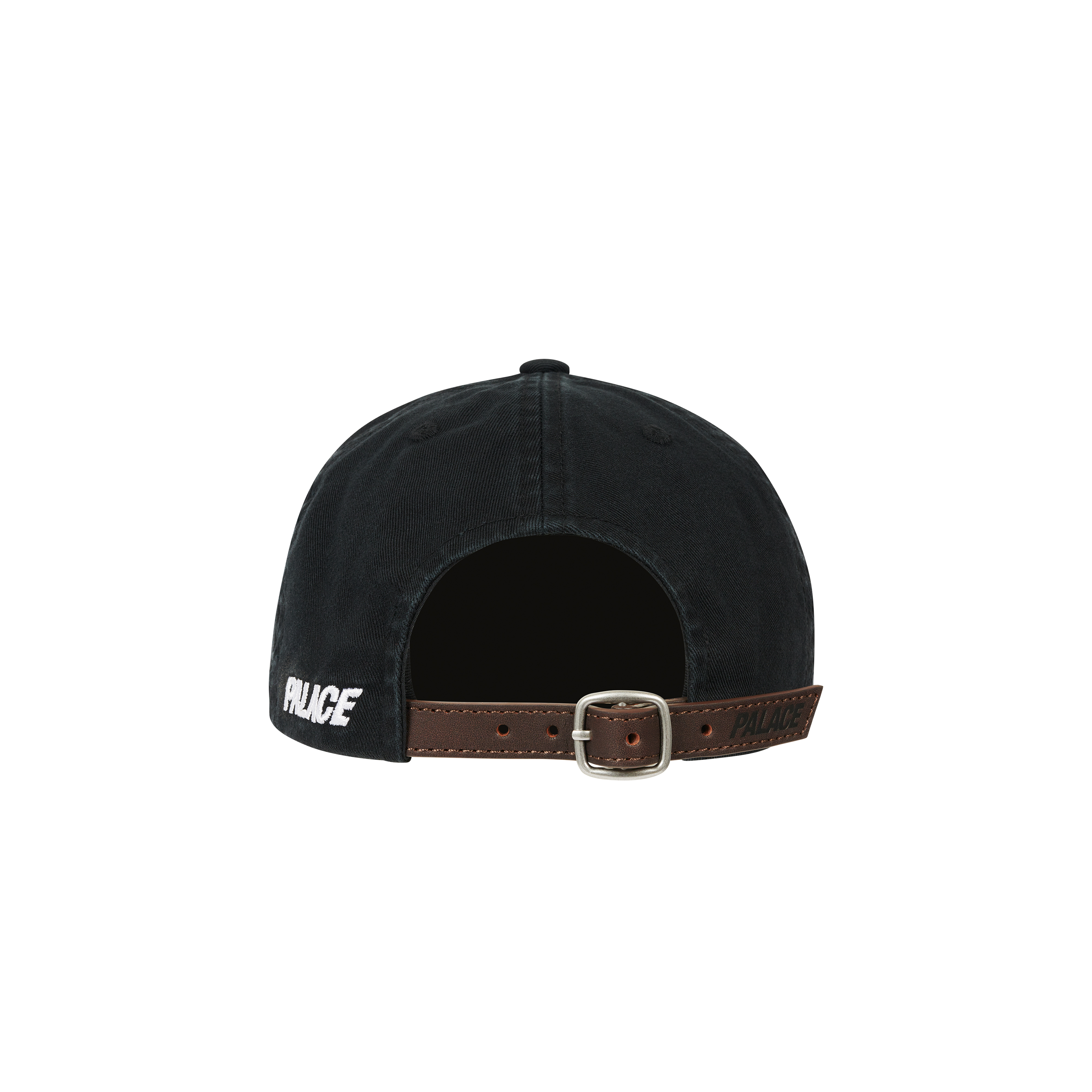 PALACE Skateboards 'P' Felt Logo 6-Panel Black Cotton Twill