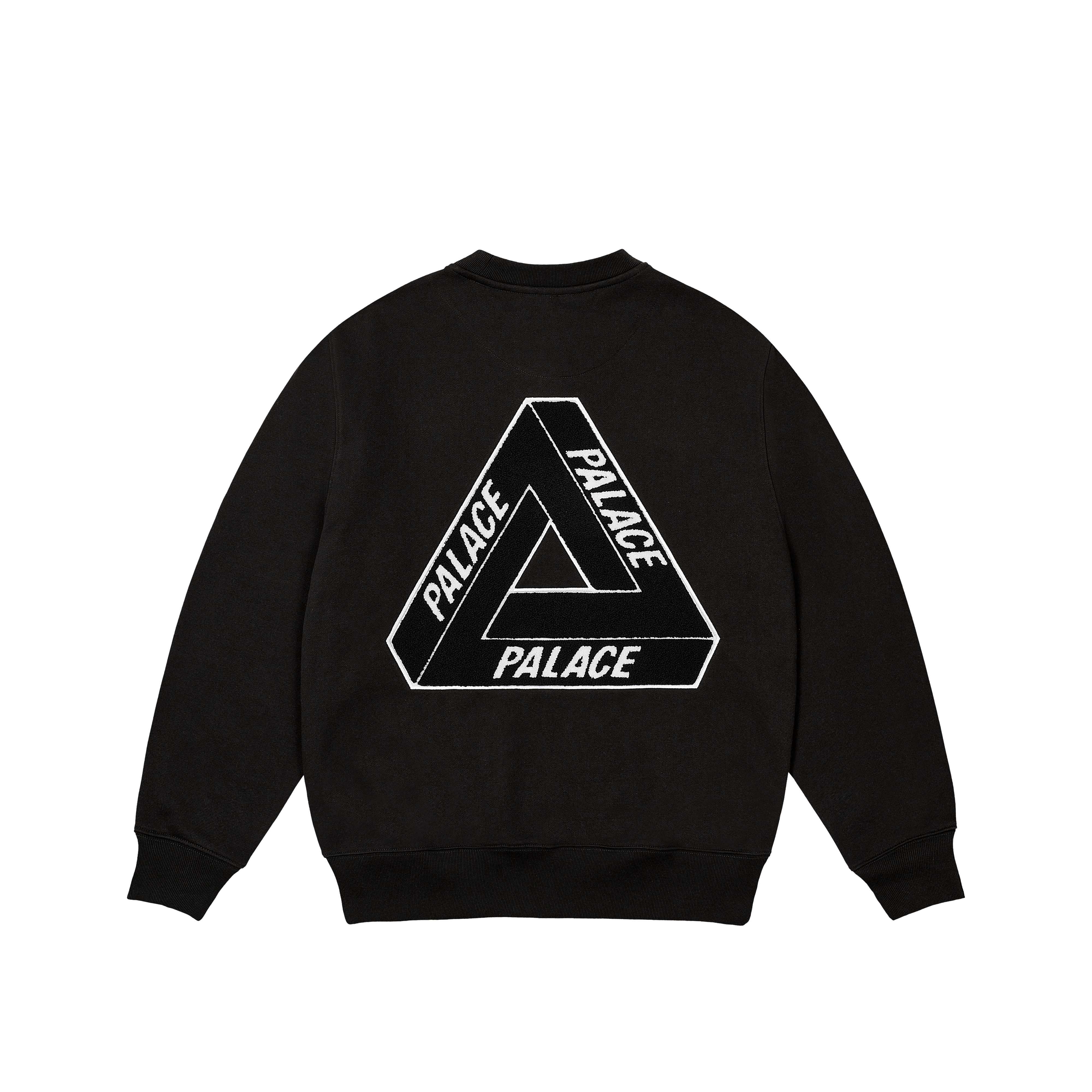 【Palace】 Chenille Tri-Ferg Crew Grey Marl Palace Chenille Tri-Ferg Crew Grey Marl Men's - FW24 - US