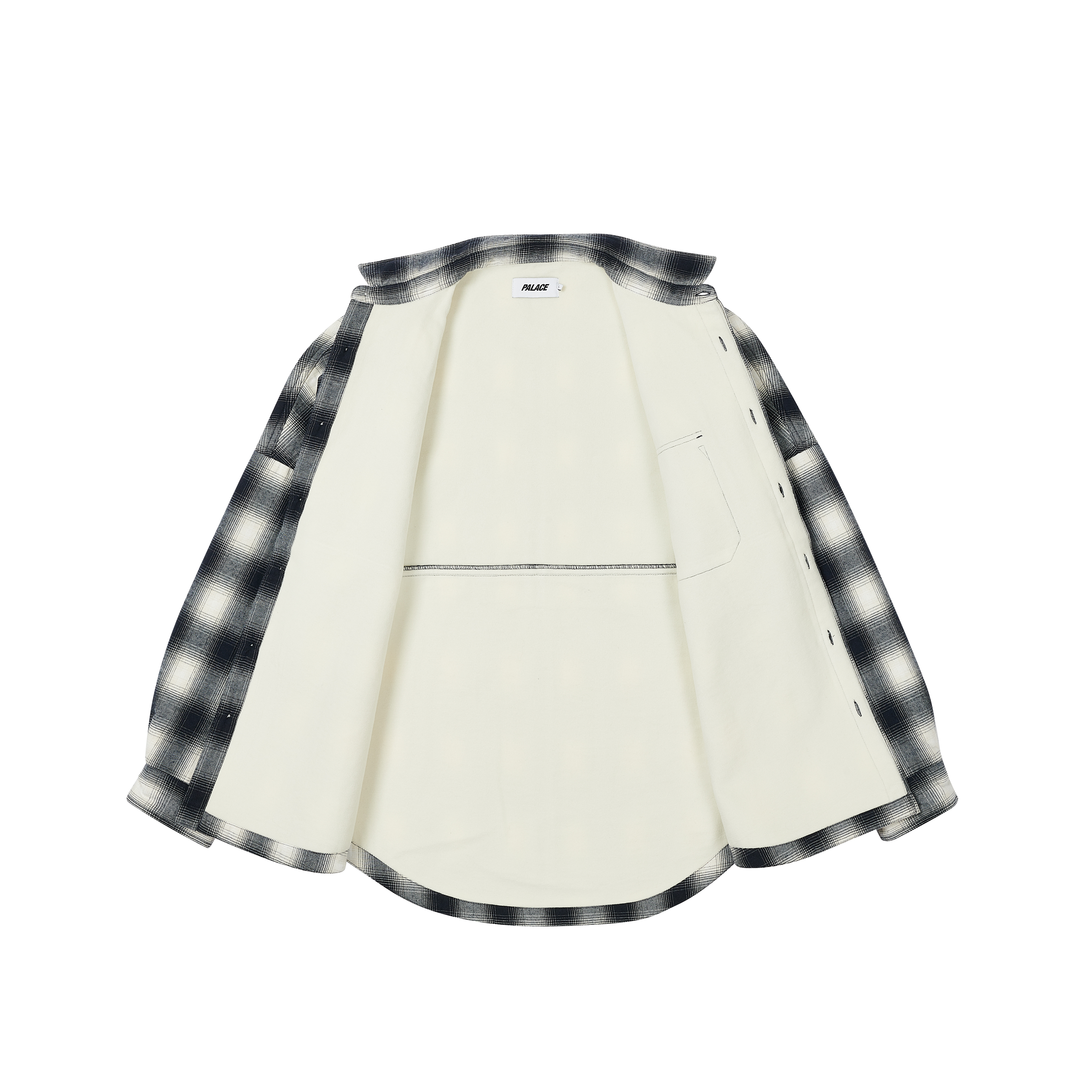 トップス PALACE NEIGHBORHOOD SHIRT OMBRE PLAID XL Palace Palace Neighborhood Shirt Grey Ombre Plaid | Grailed