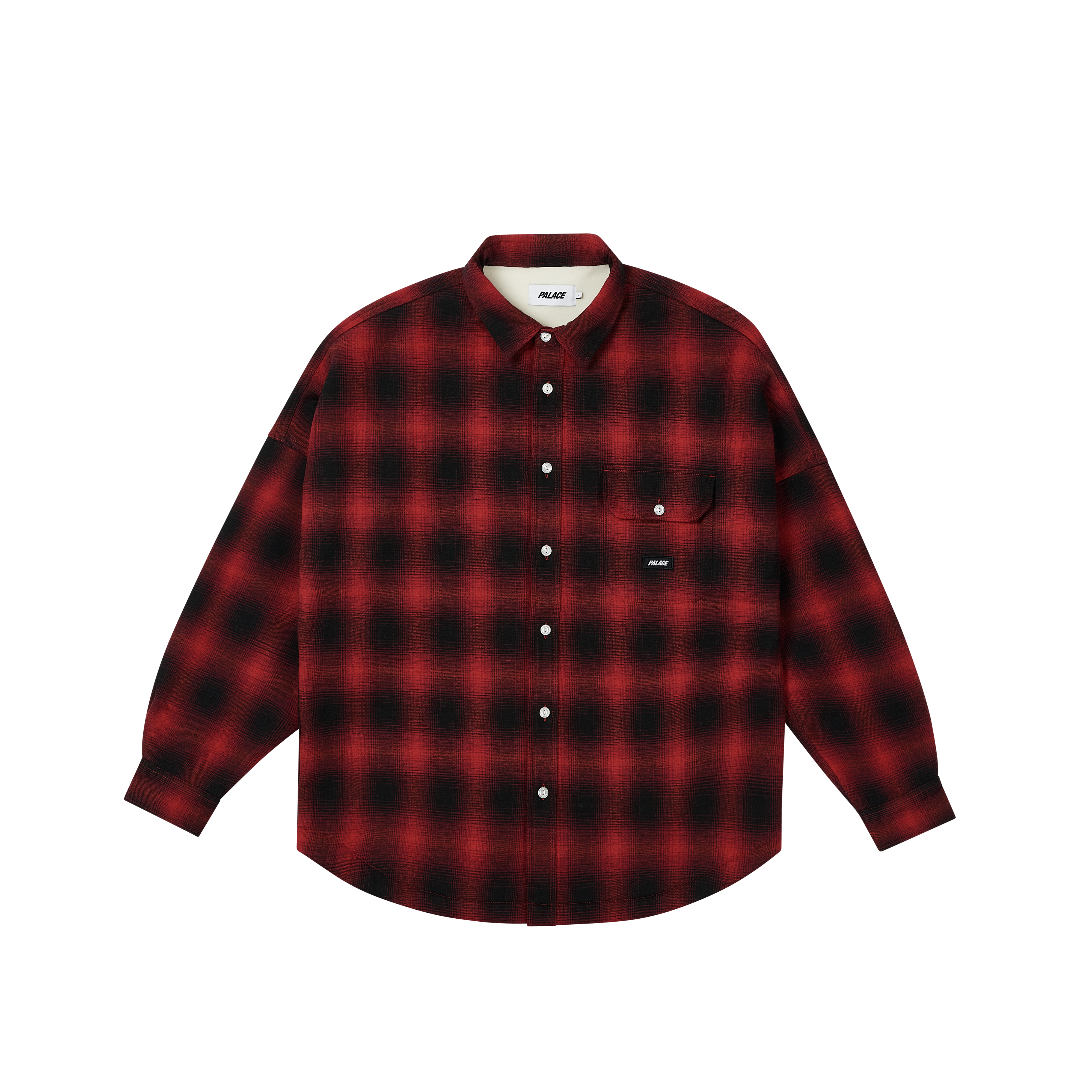 トップス palace OMBRE FLANNEL SHIRT NAVY Ombre Flannel Shirt Navy - Holiday 2024 - Palace Community