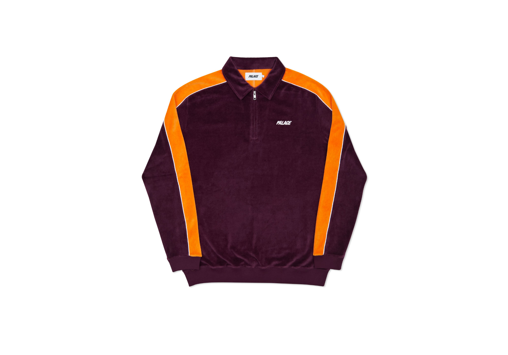 トップス palace VELOUR HALF ZIP STORM GREY/ BLACK Velour Half Zip Storm Grey / Black - Autumn 2016 - Palace