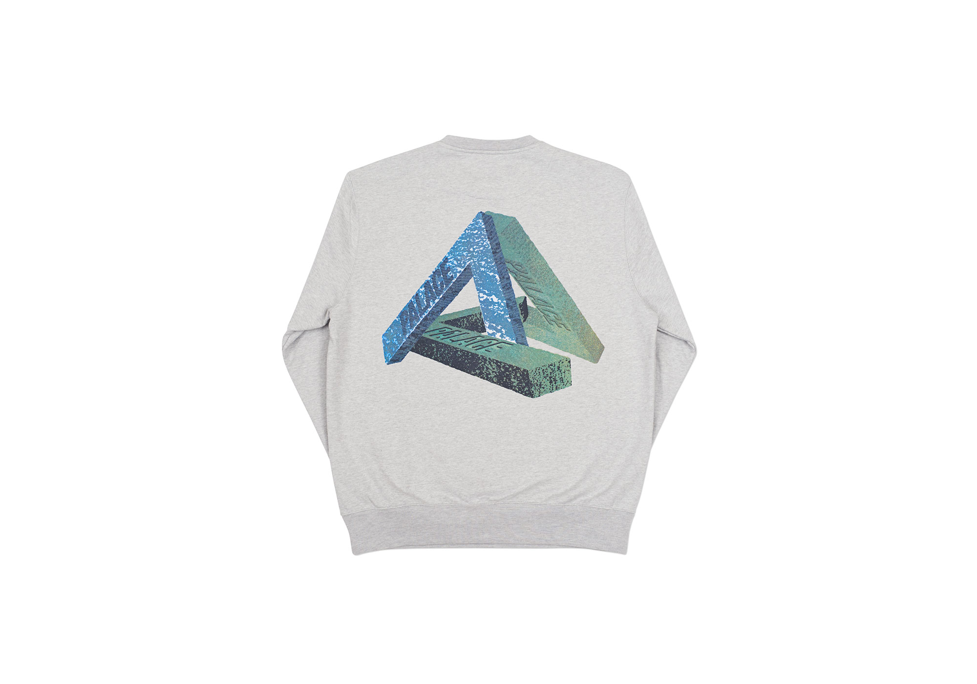 トップス palace TRI-STITCH CREW LIGHT GREY MARL Pre-owned Palace Tri-stitch Crew 'light Grey Marl' | ModeSens
