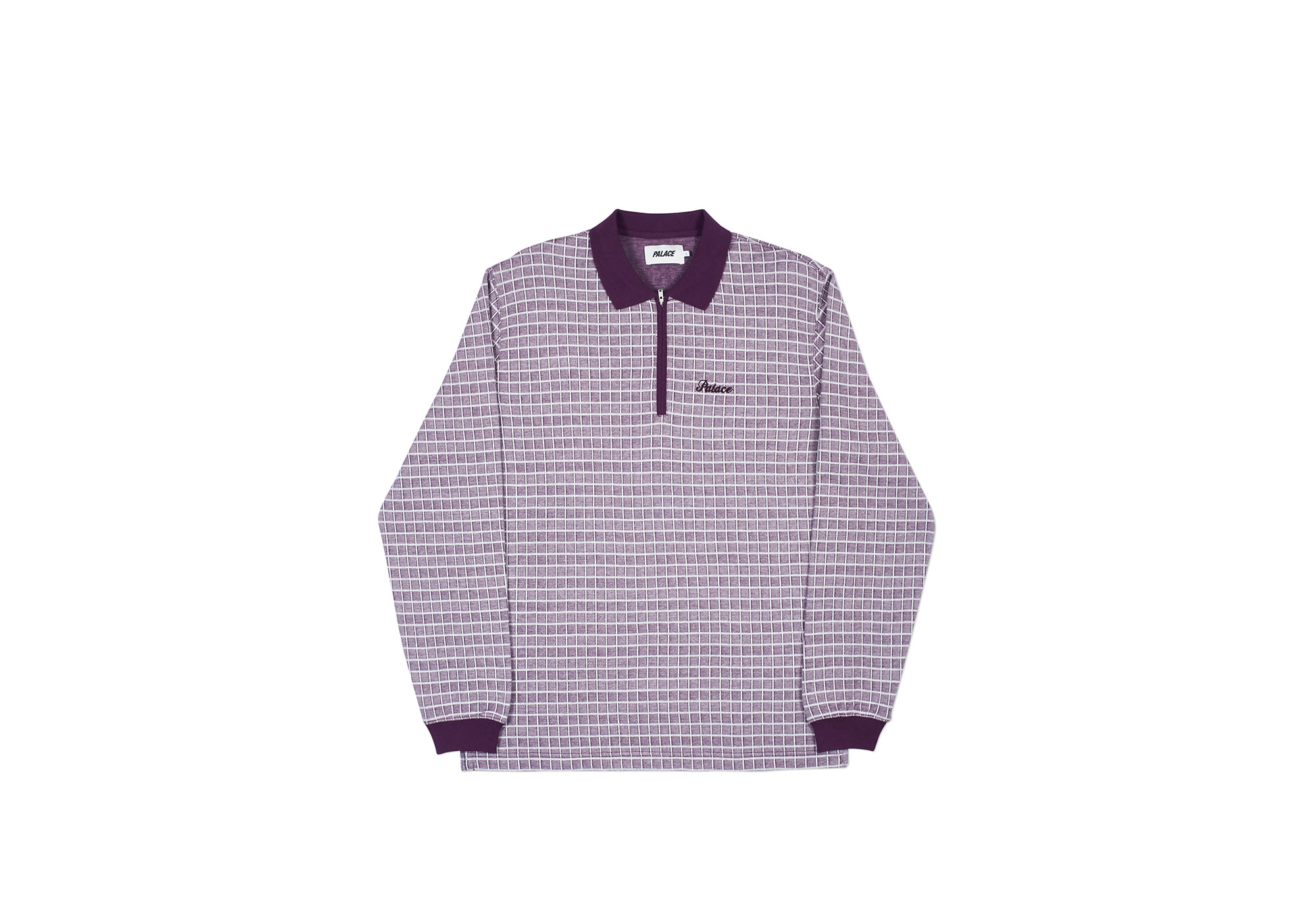 【希少】PALACE CHECKER ZIP TOP PLUM / WHITE CHECKER ZIP TOP | PALACE SKATEBOARDS