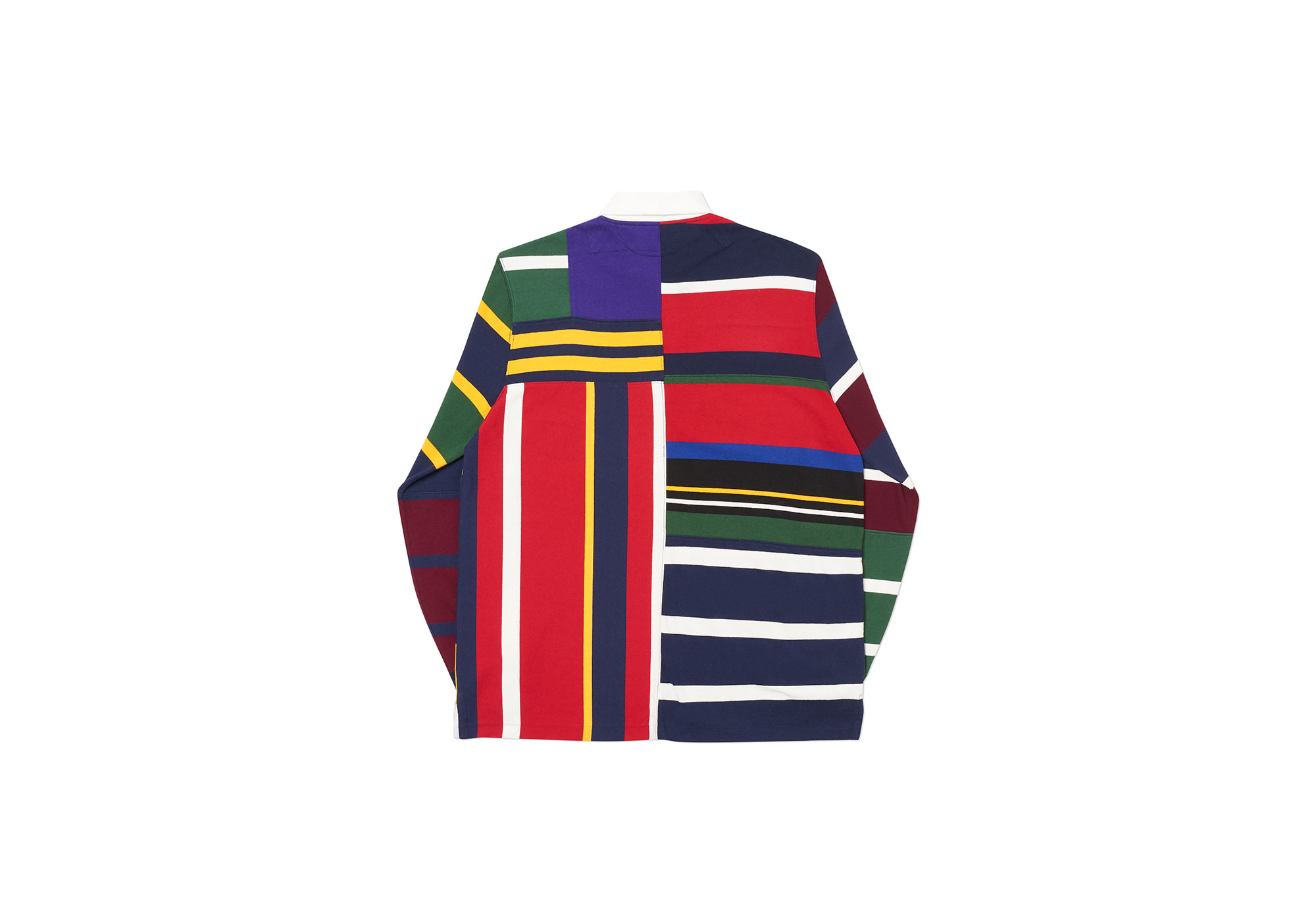 Palace x Polo Ralph Lauren Pieced Rugby Shirt | Blue | FARFETCH