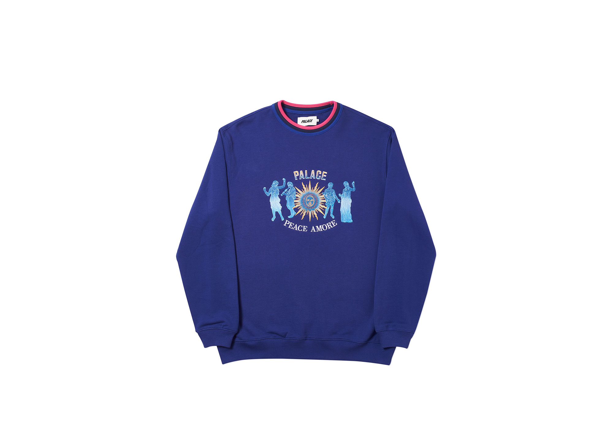 [パレス] Palace R-Knit Sweatshirt Blue AW FW 19 2019 Palace Pallas Crew Navy Men's - FW19 - US