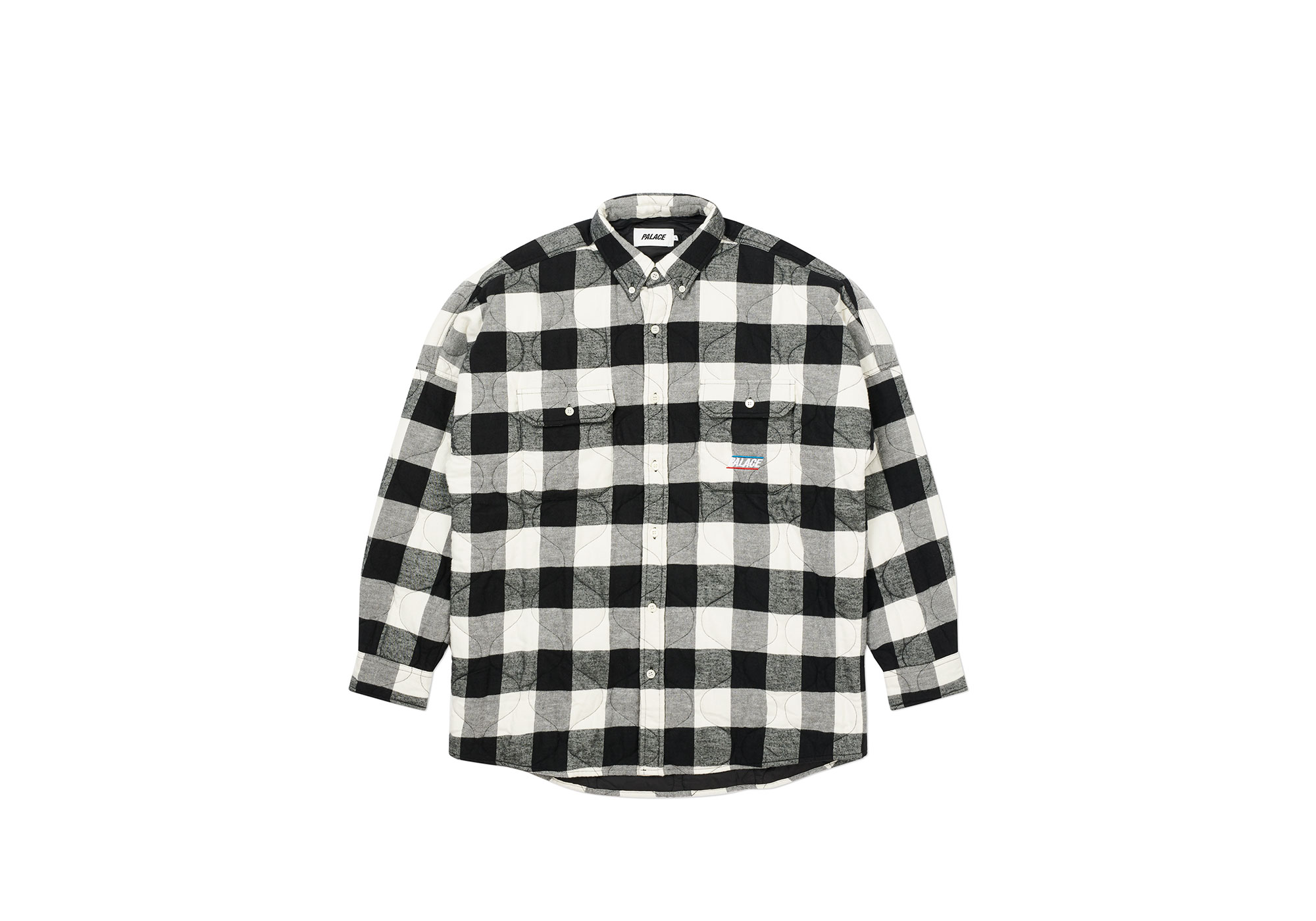 PALACE Plaid Quilted Shirt Jacket Unisex Red PAL-FW20-115