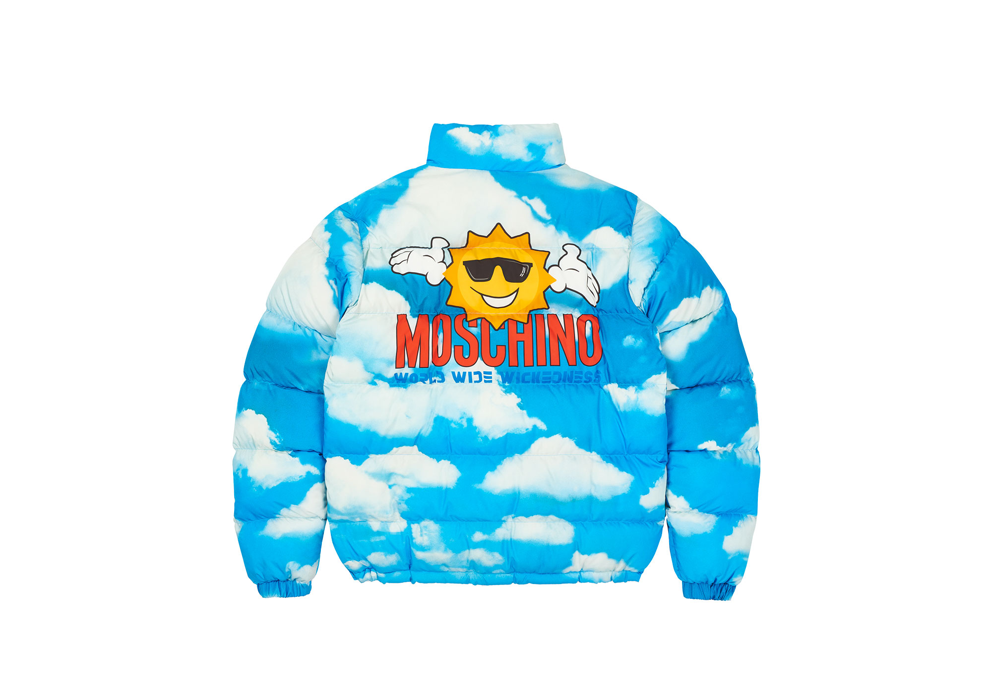 ジャケット・アウター Palace Moschino Puffa Jacket Blue Cloud PALACE MOSCHINO PUFFA JACKET | PALACE SKATEBOARDS