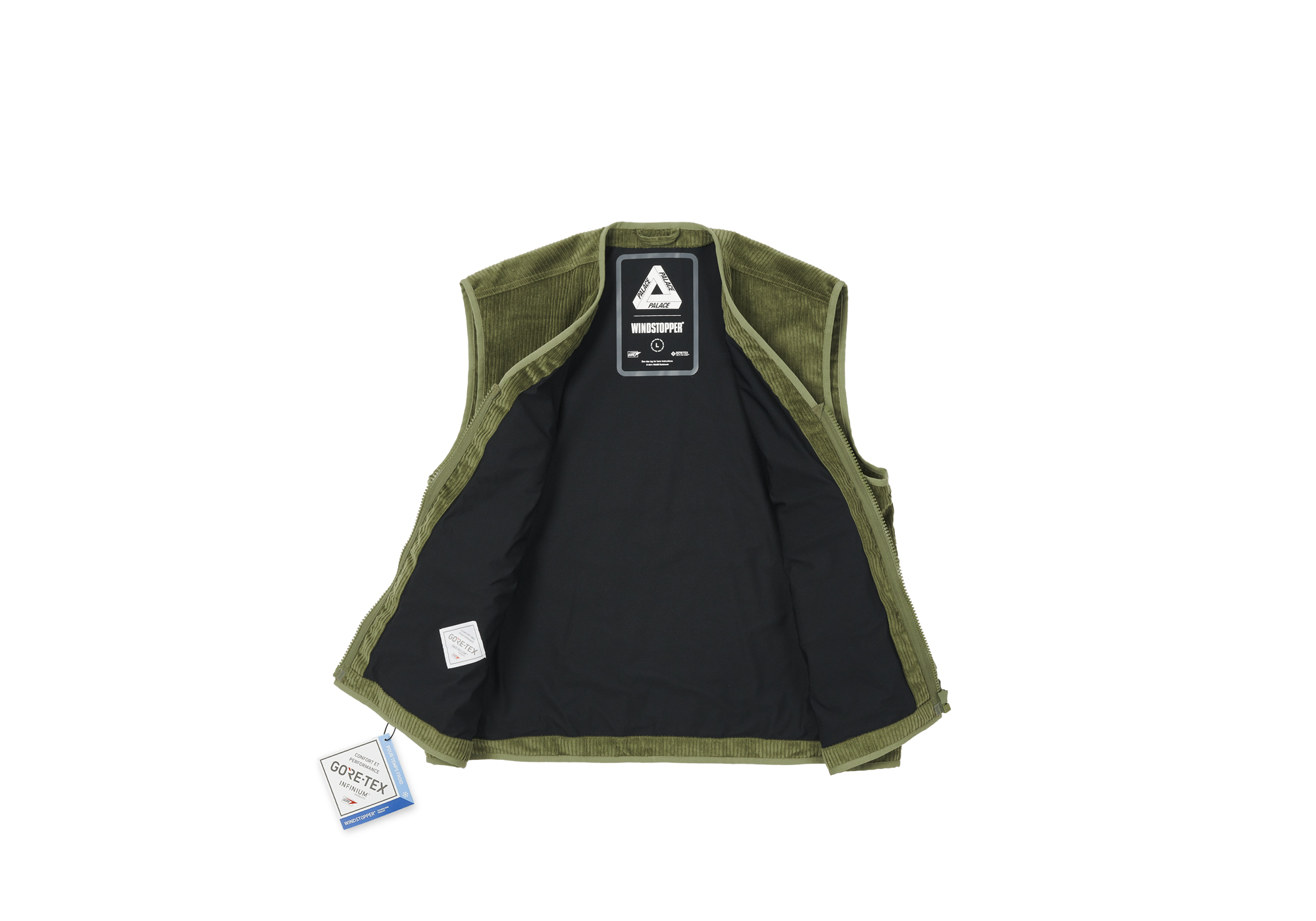 Palace X Gore-Tex Infinium Corduroy Vest 'Green' P21GT031